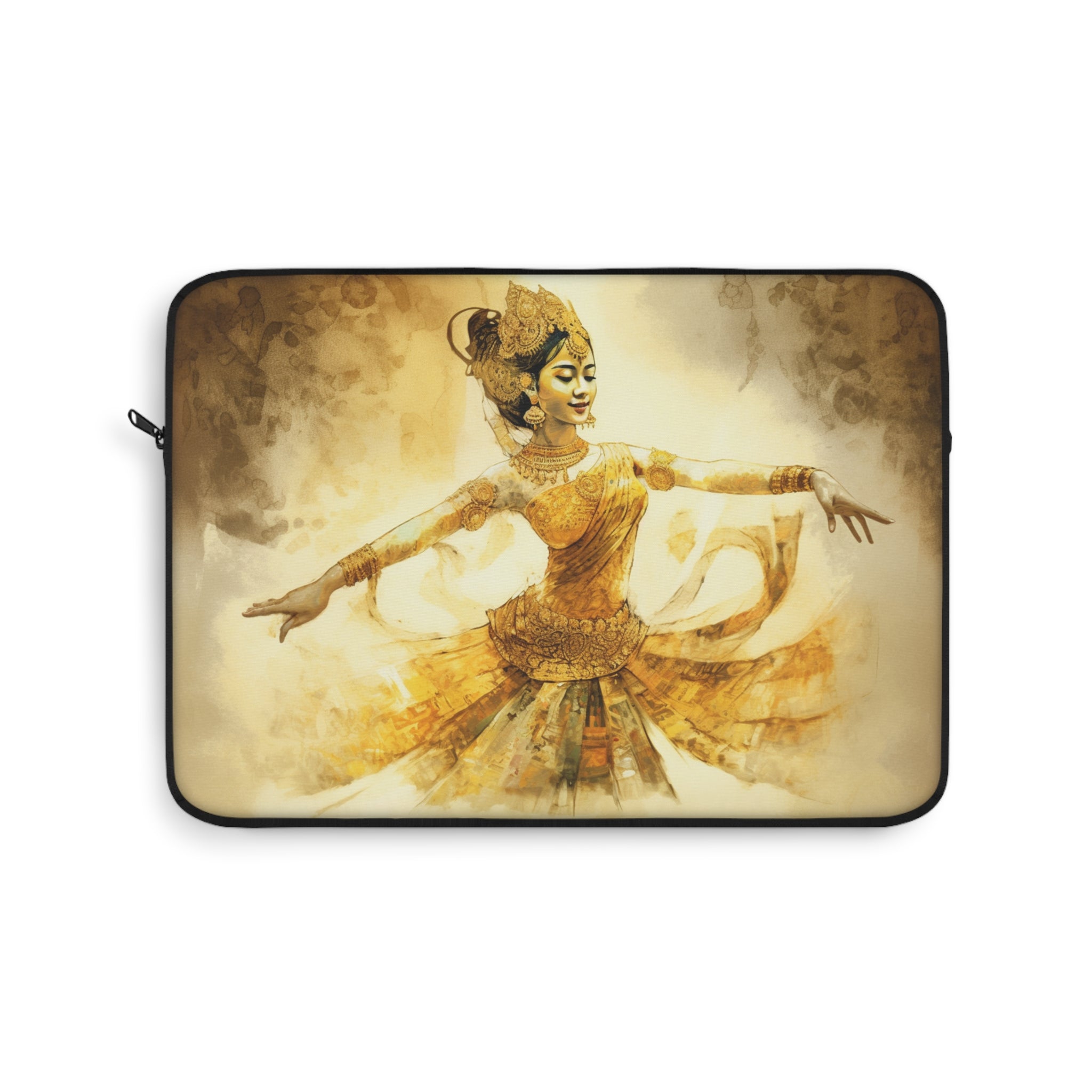 Golden Apsara Dancer Laptop Sleeve