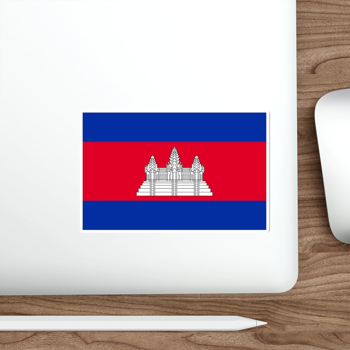 Flag of Cambodia Sticker (Premium)