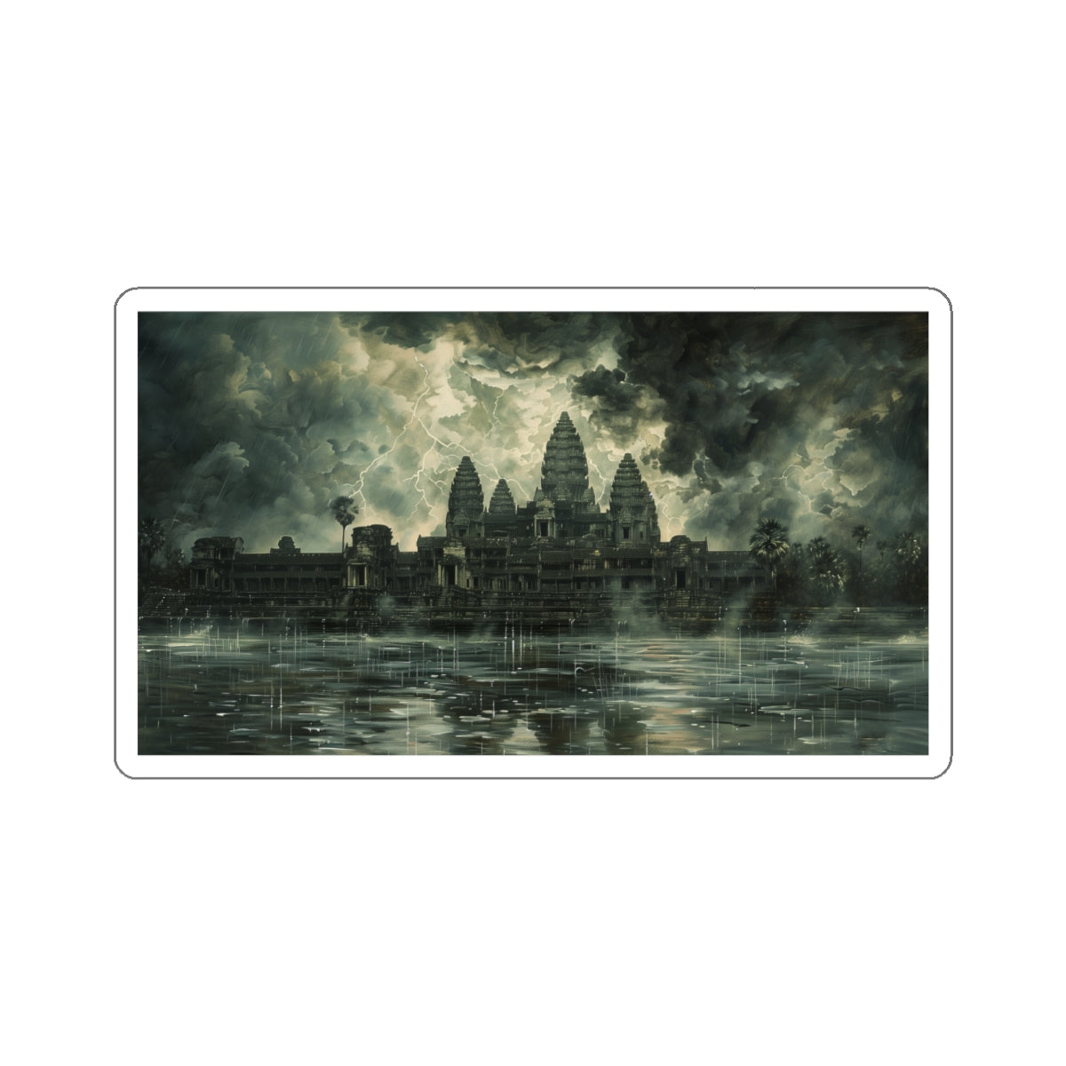 Stormy Majesty at Angkor Wat Sticker (Premium)