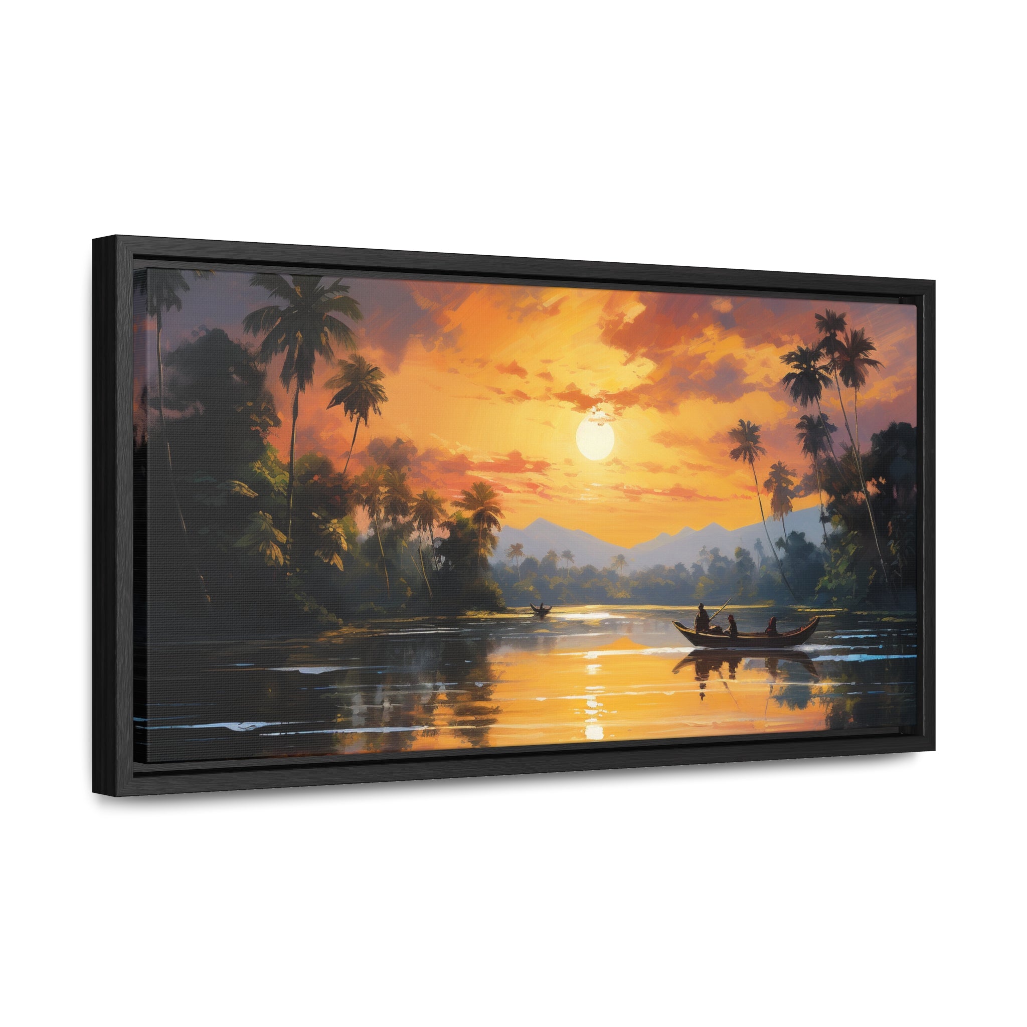 Mekong Sunset Serenity Canvas