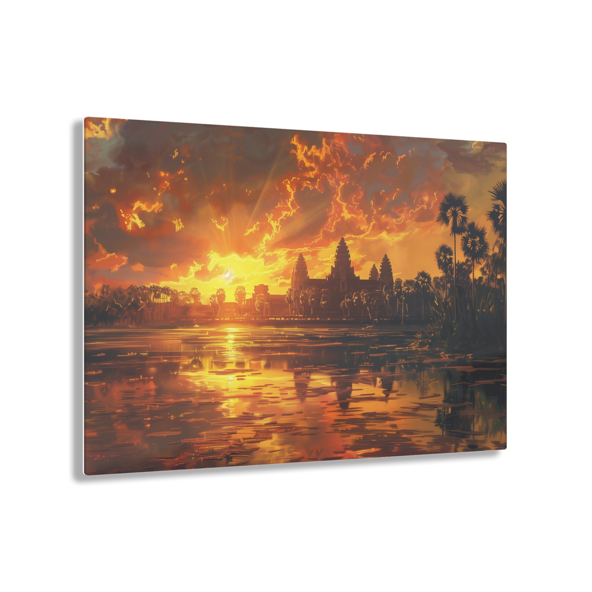 Golden Sunset at Angkor Wat Acrylic Print