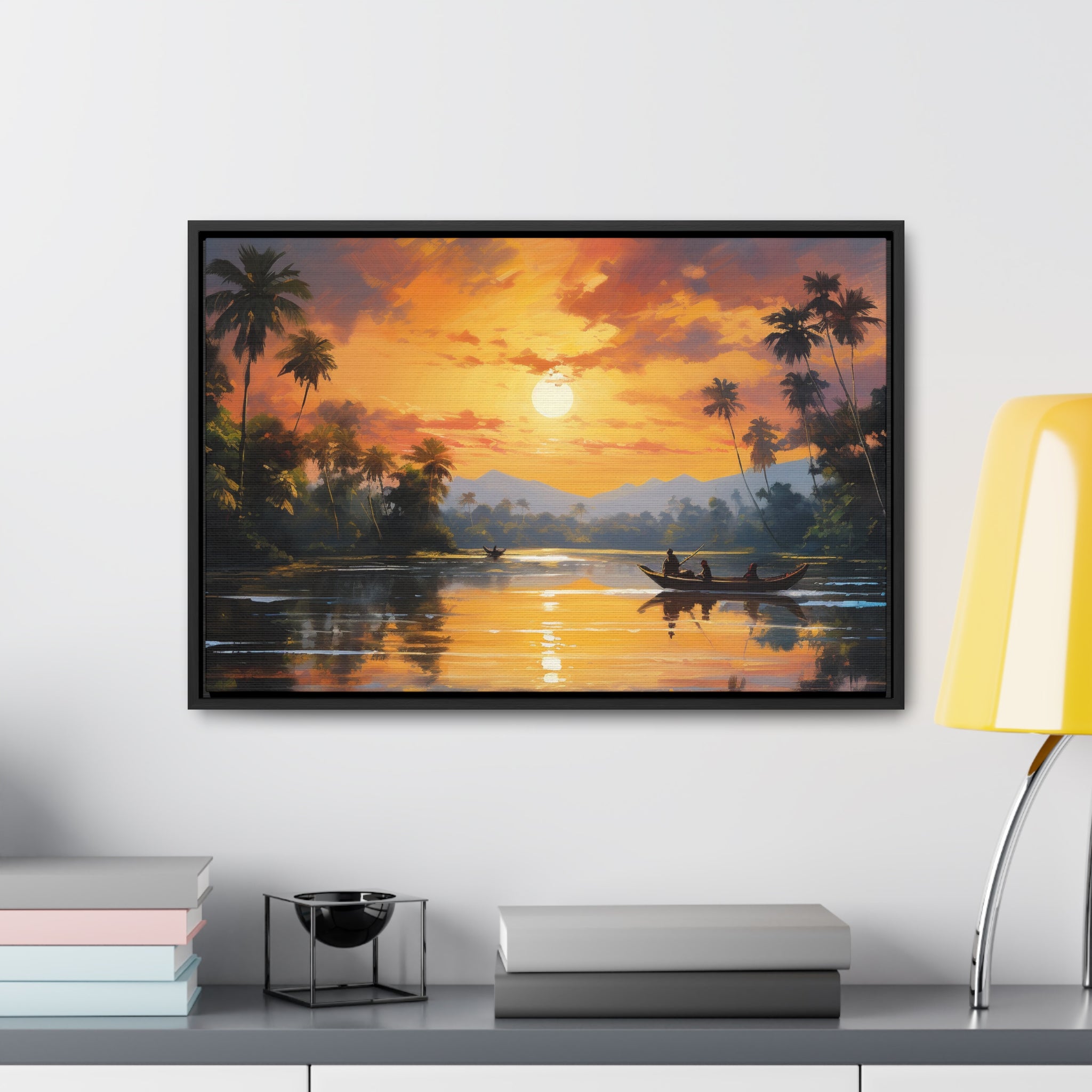 Mekong Sunset Serenity Canvas
