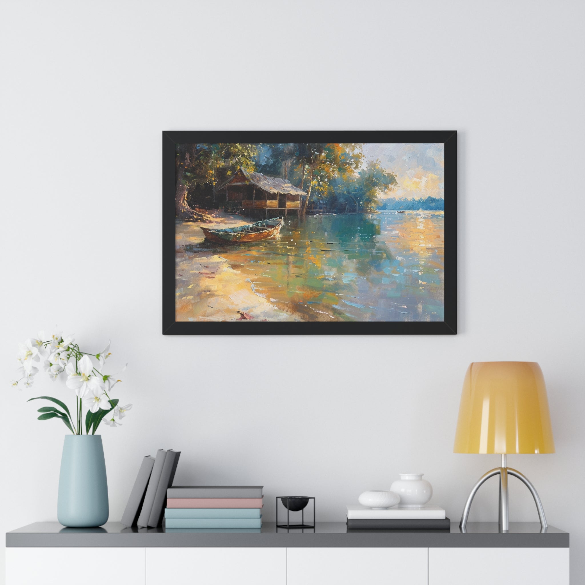 Fishing Village Framed Poster
