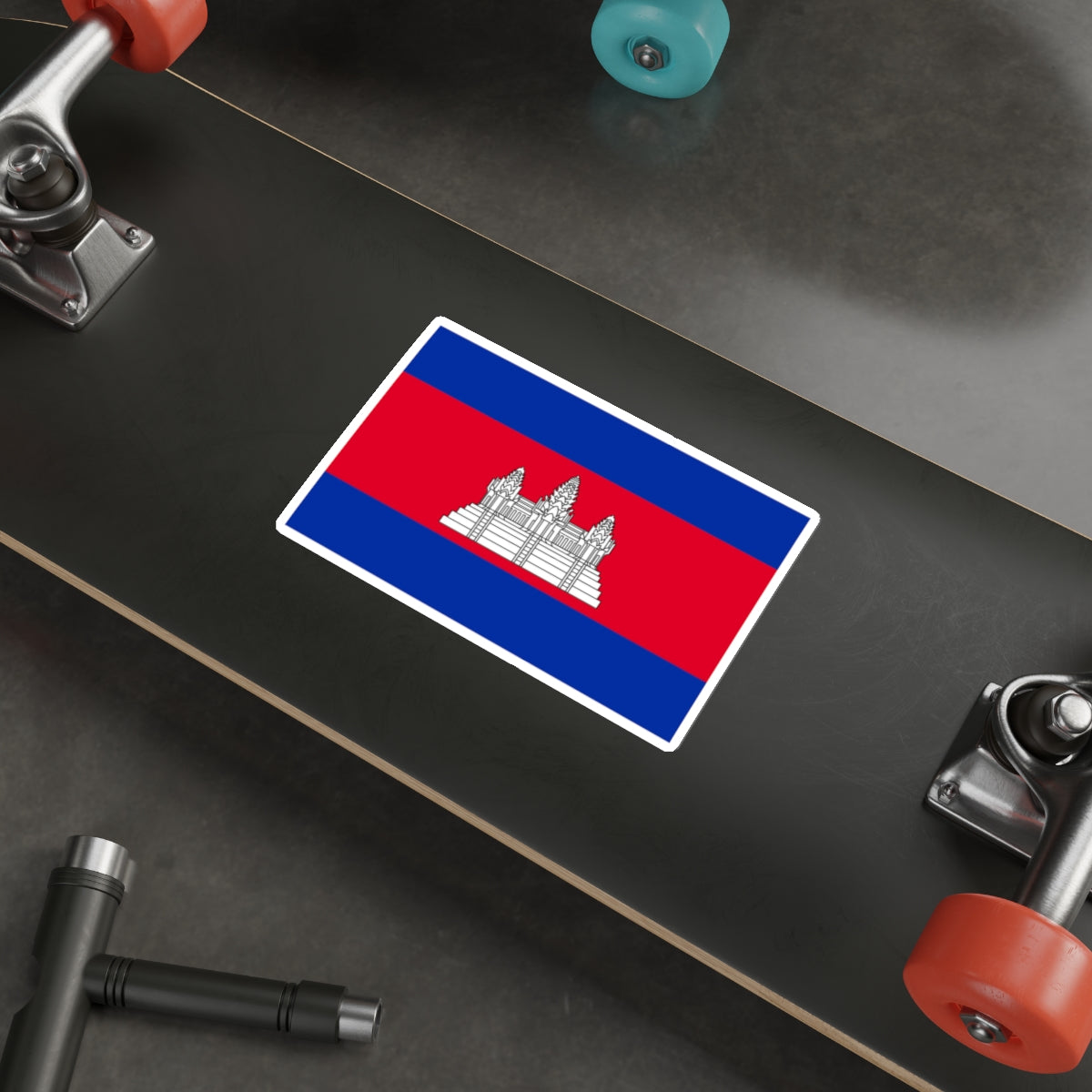 Flag of Cambodia Sticker (Premium)