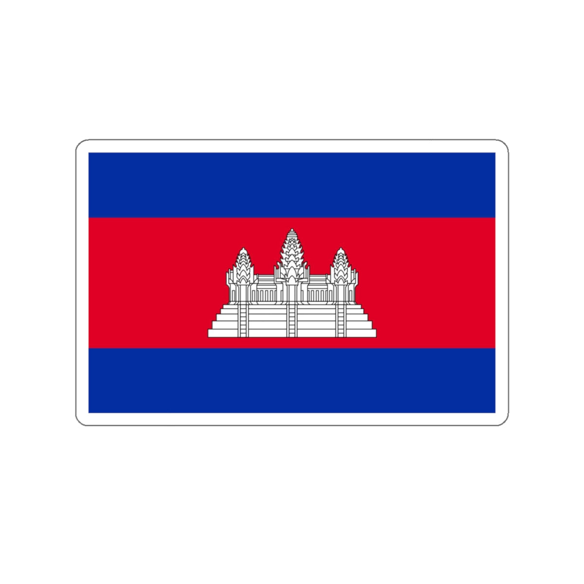 Flag of Cambodia Sticker (Premium)