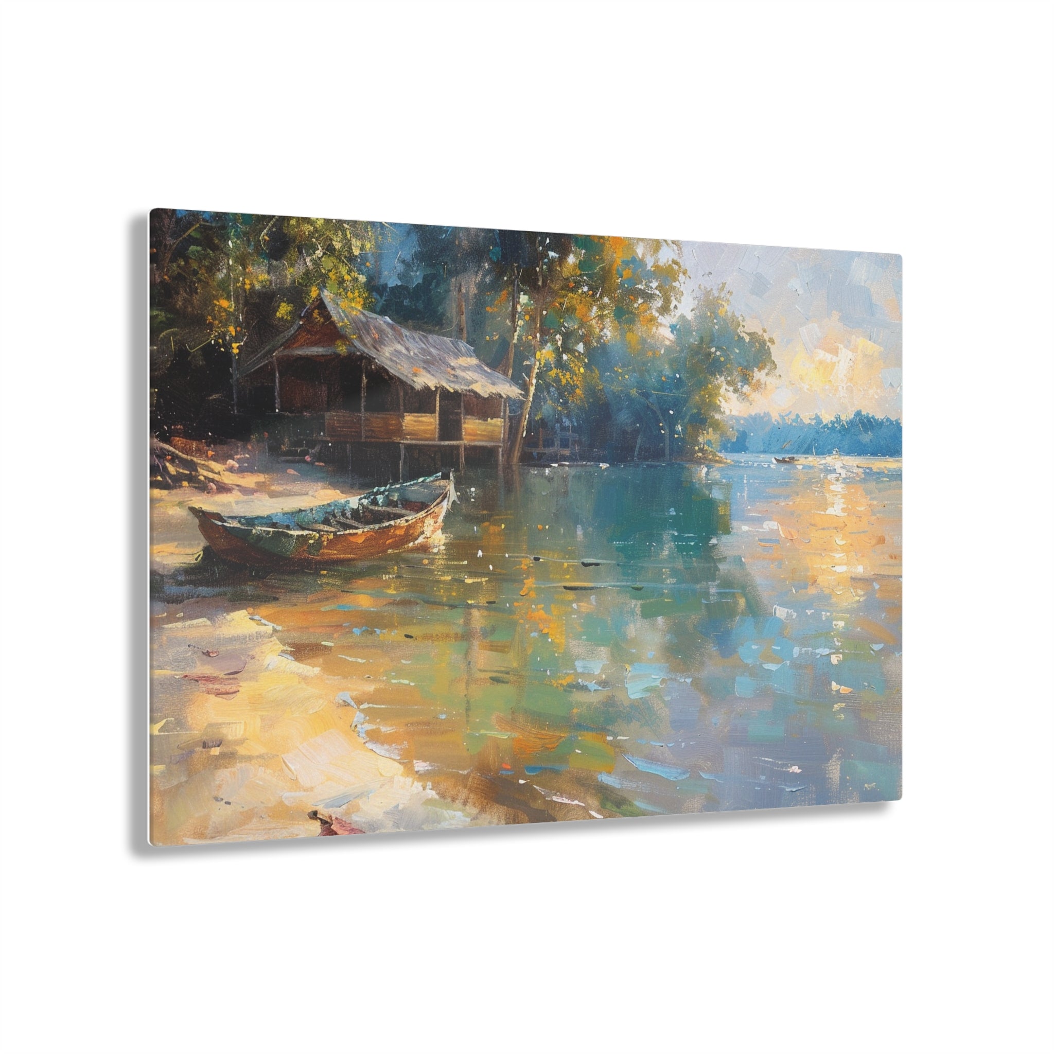 Fishing Village Tranquility Acrylic Print