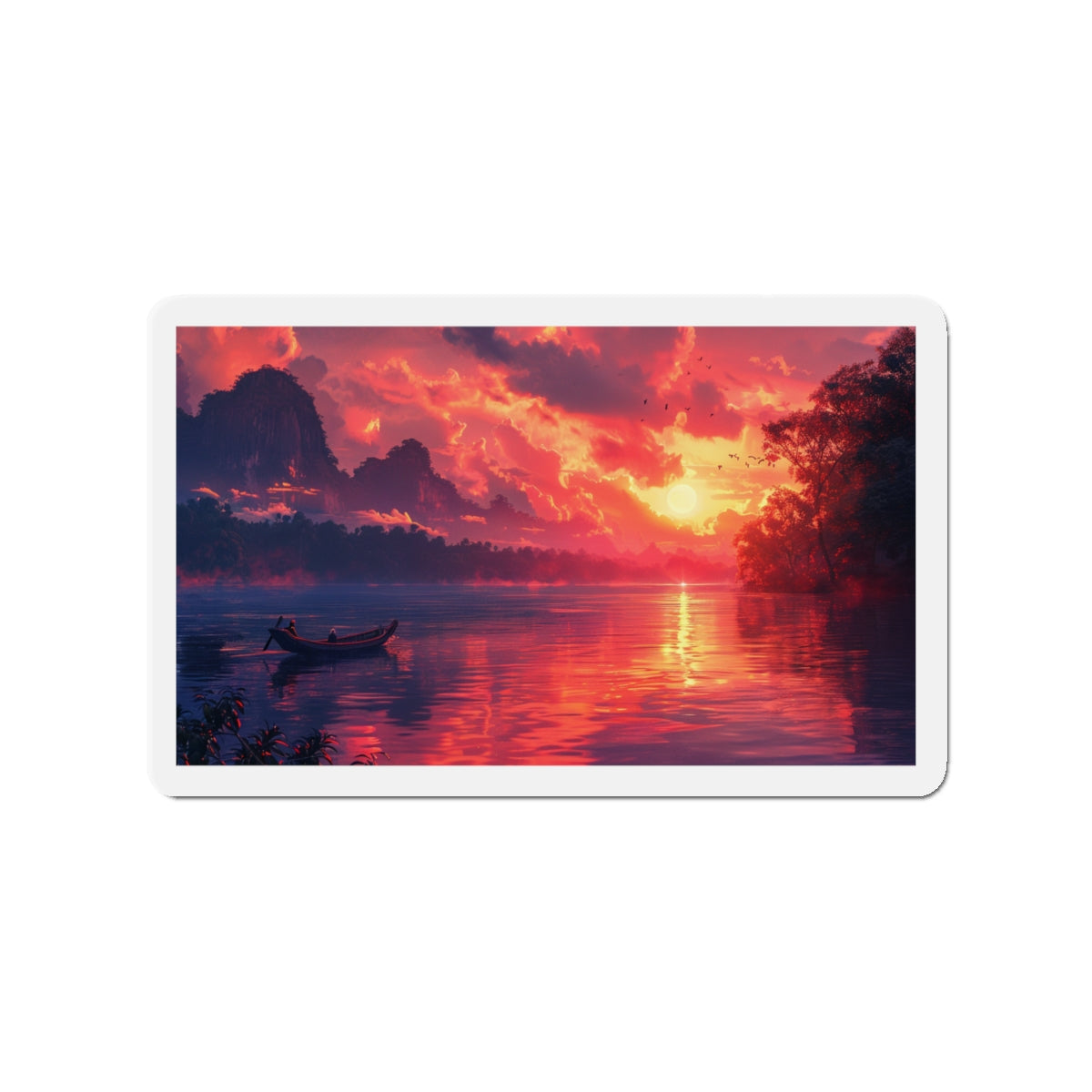 Mekong River Sunset Magnet