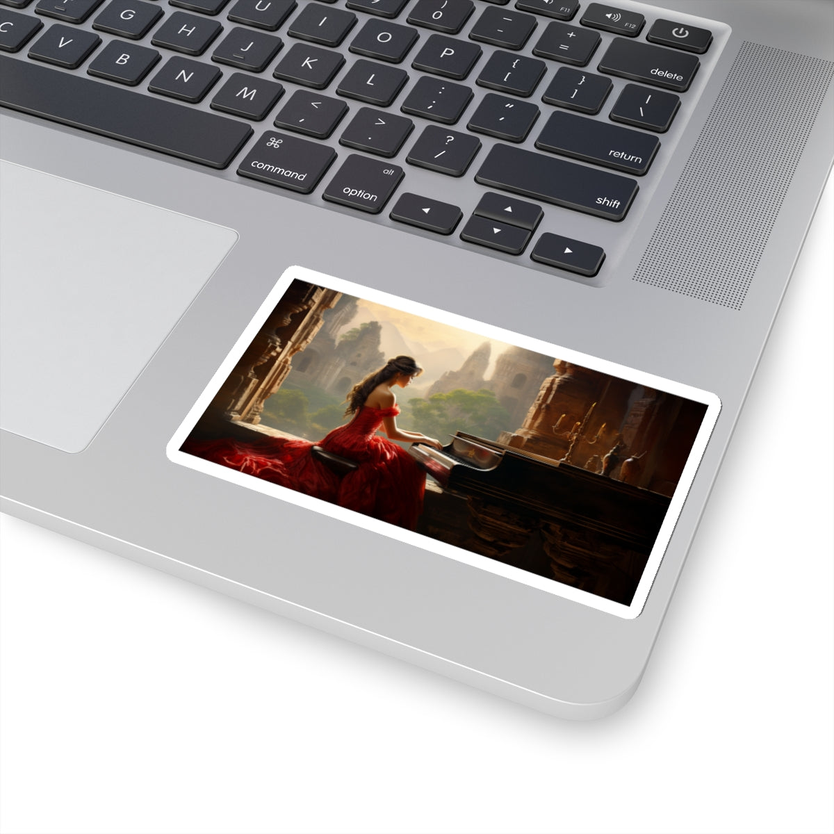 Melodic Reverie: Lady in Red Sticker