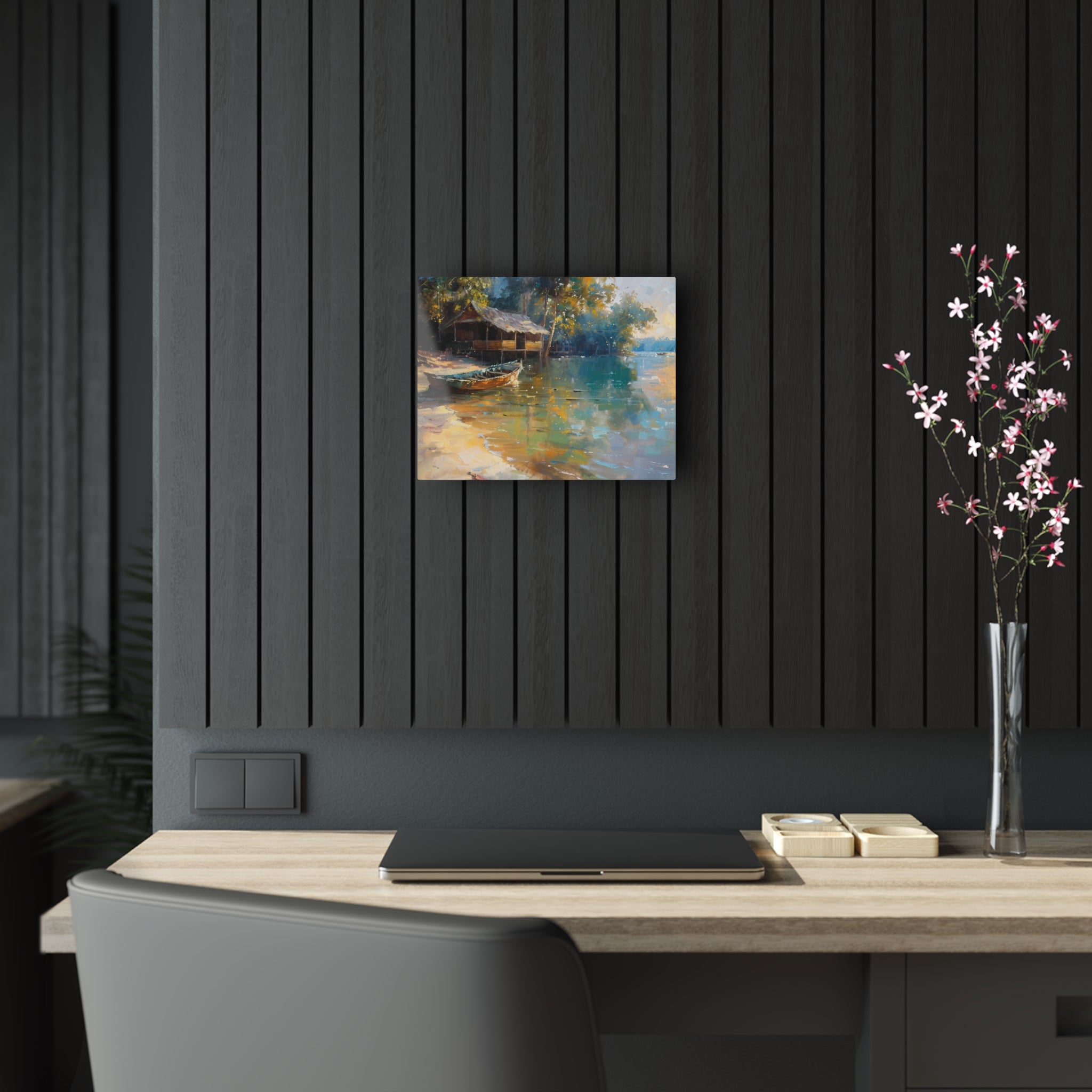 Fishing Village Tranquility Acrylic Print