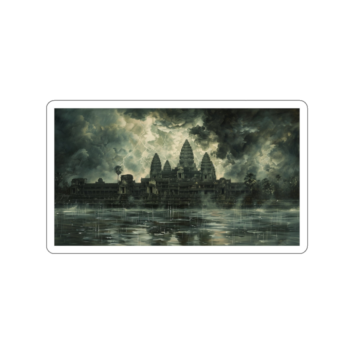 Stormy Majesty at Angkor Wat Sticker (Premium)