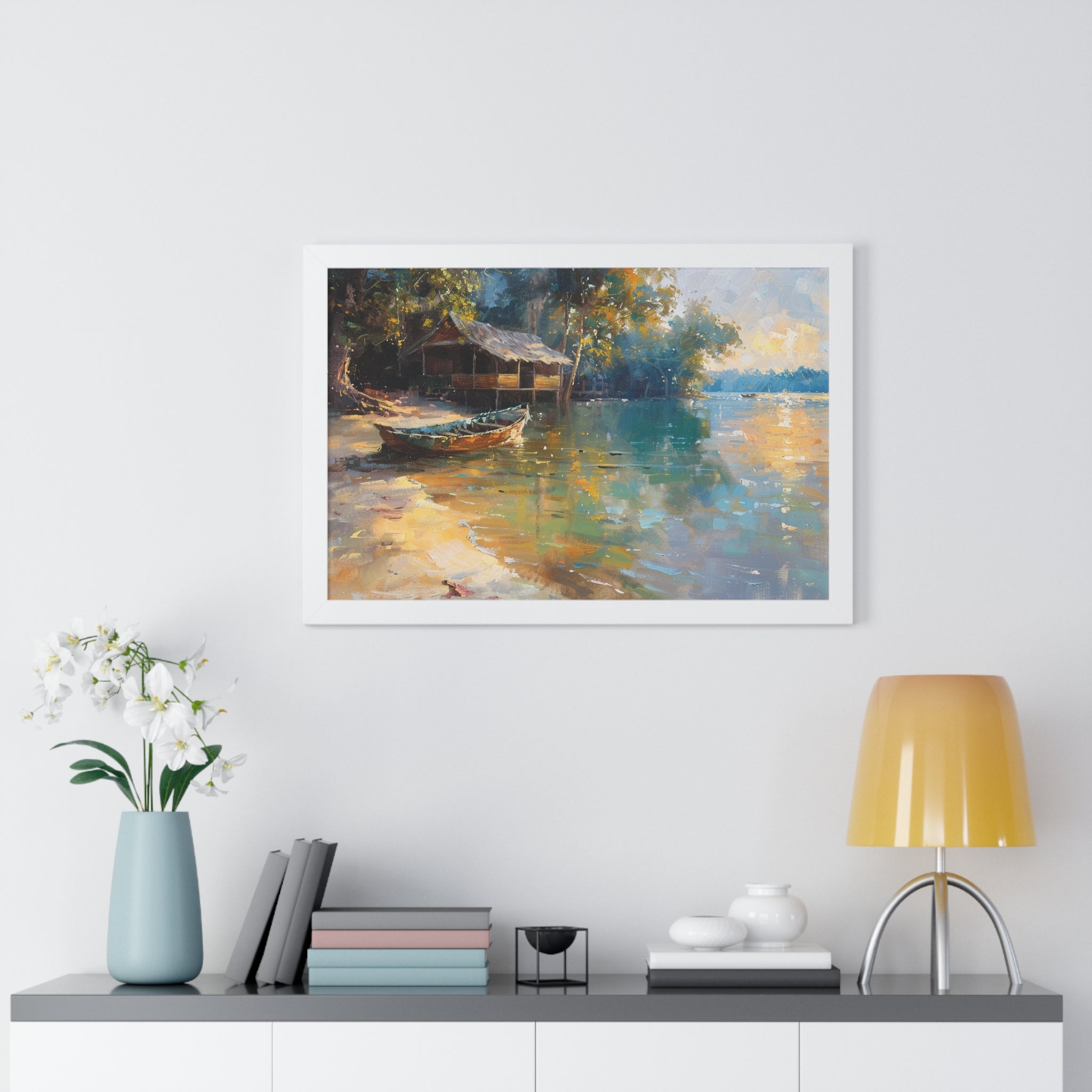 Fishing Village Framed Poster