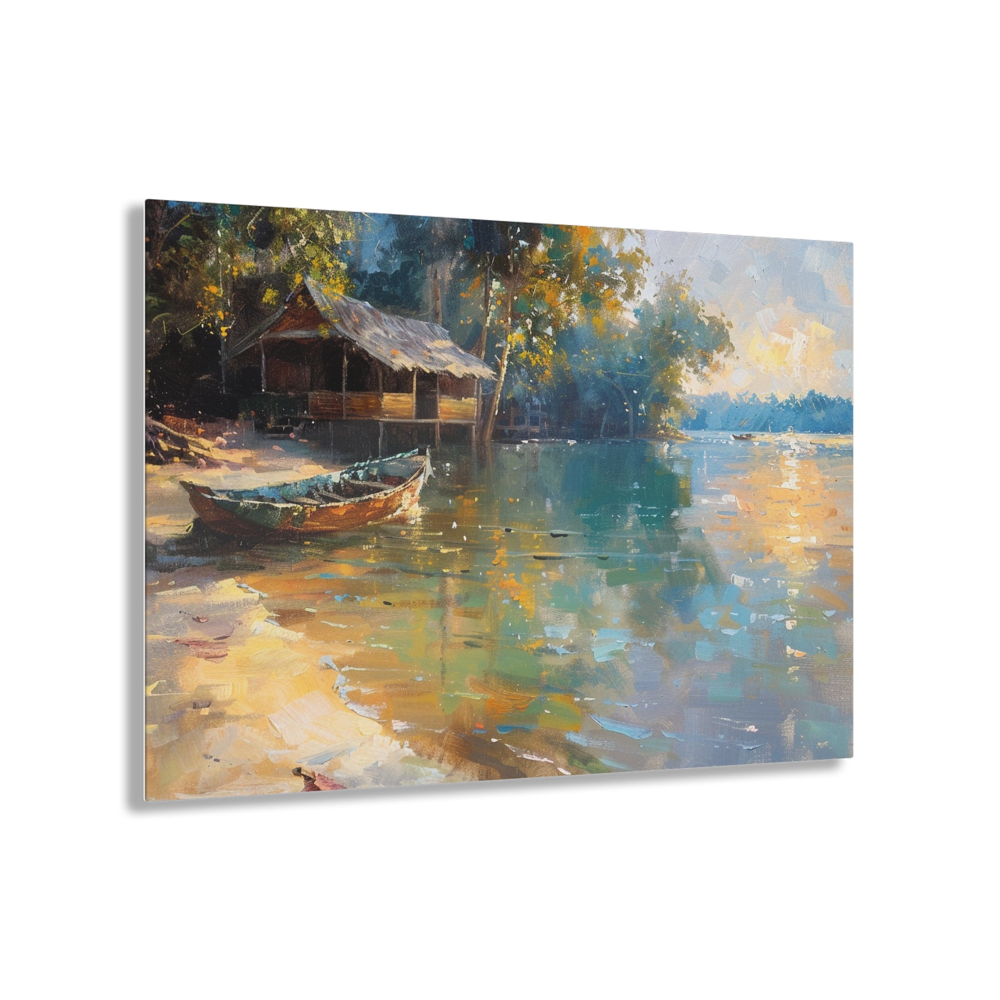 Fishing Village Tranquility Acrylic Print