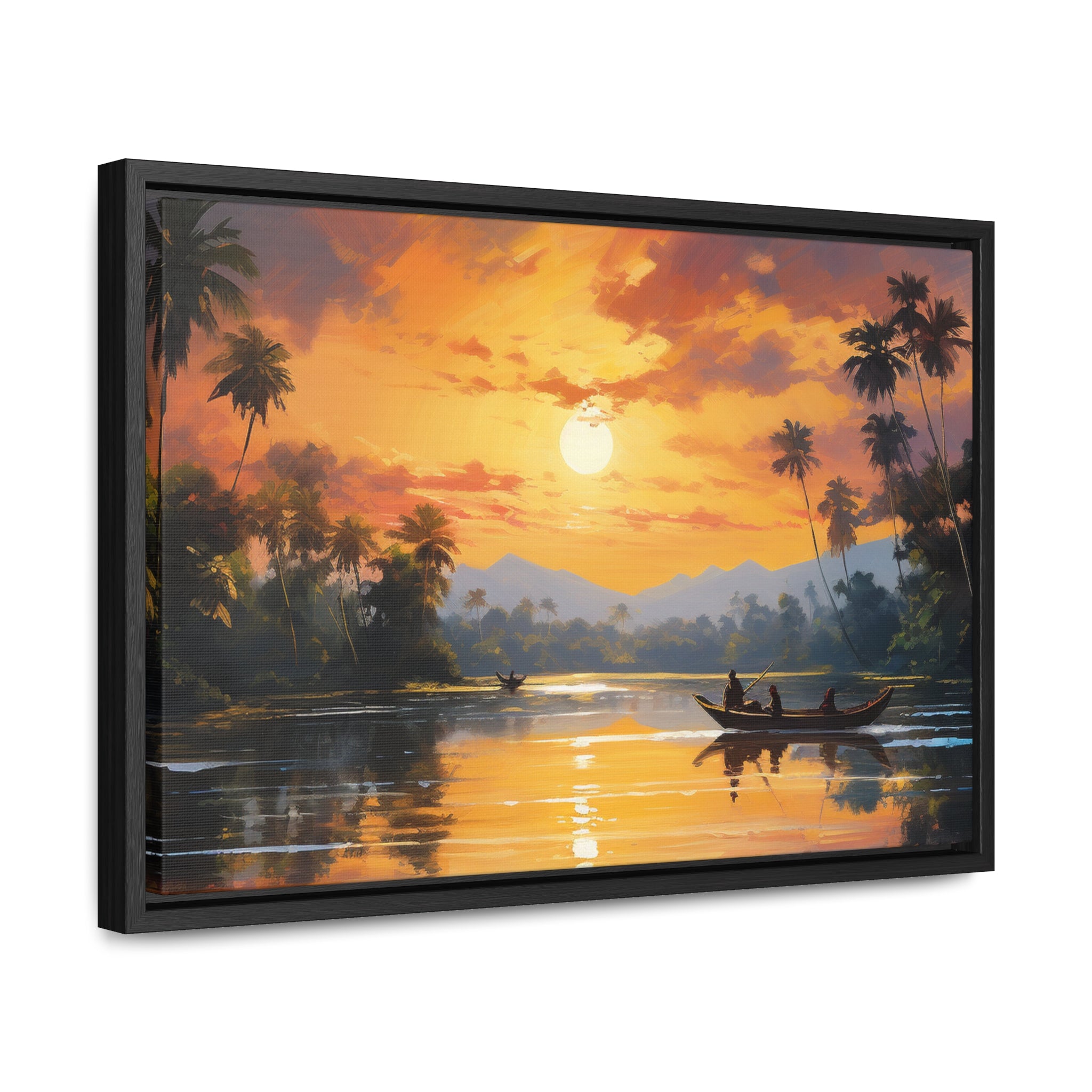 Mekong Sunset Serenity Canvas