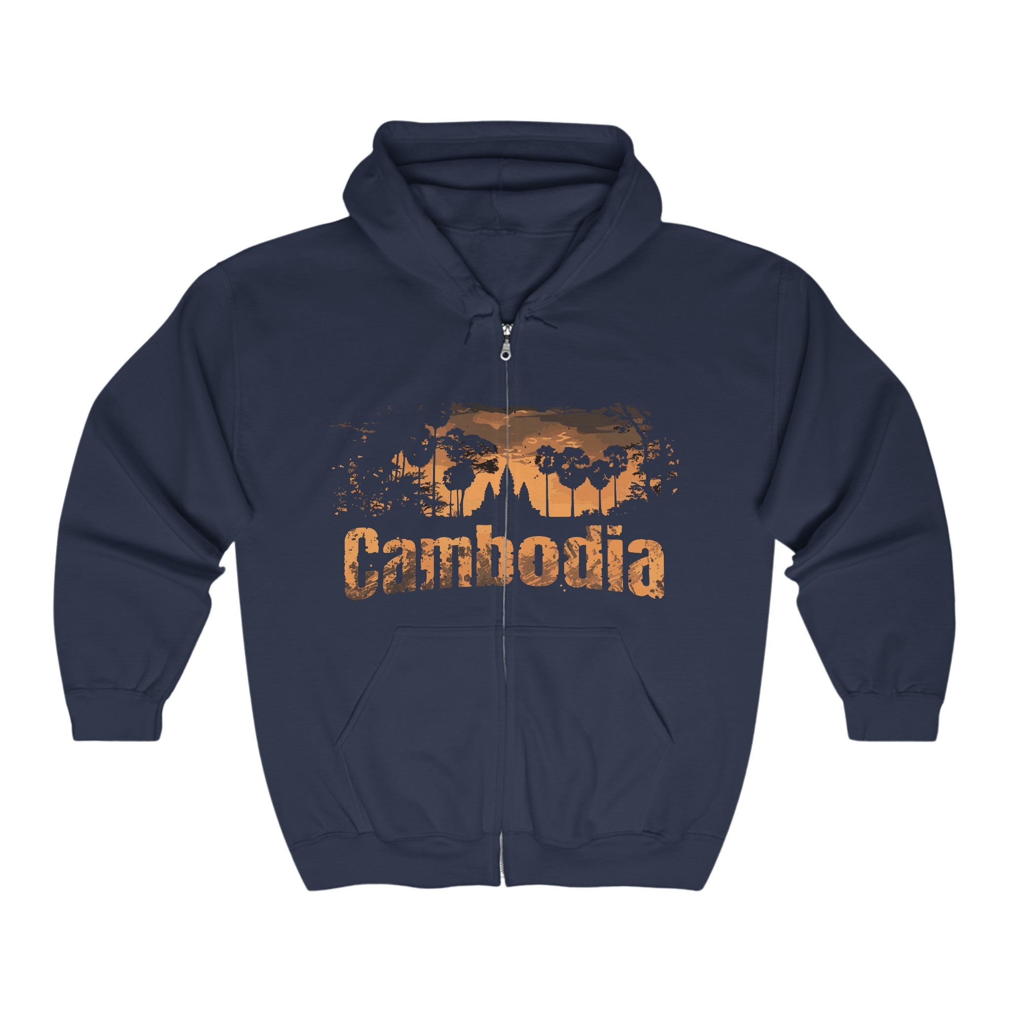 Ankor Wat Cambodia - Full Zip Hooded Sweatshirt