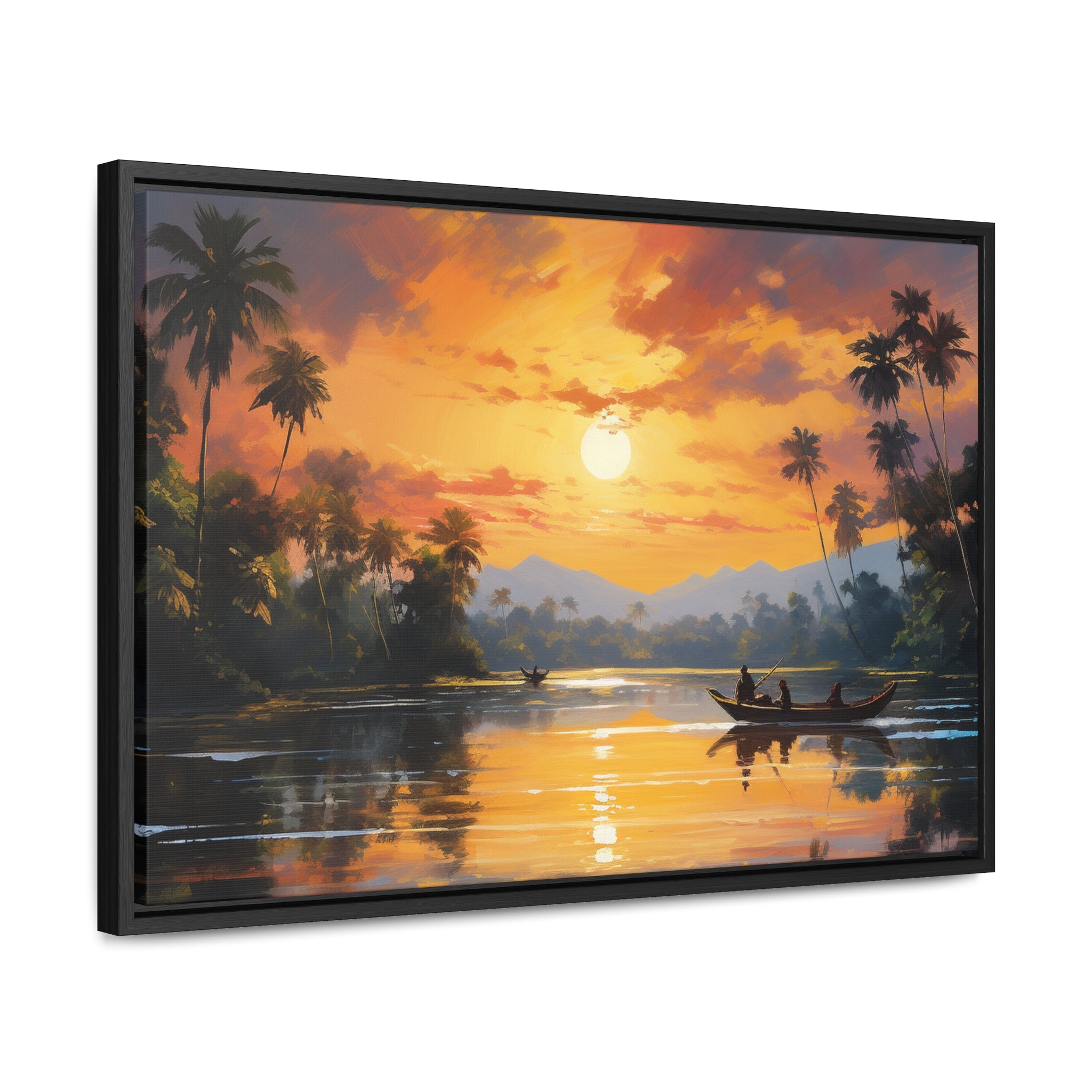 Mekong Sunset Serenity Canvas