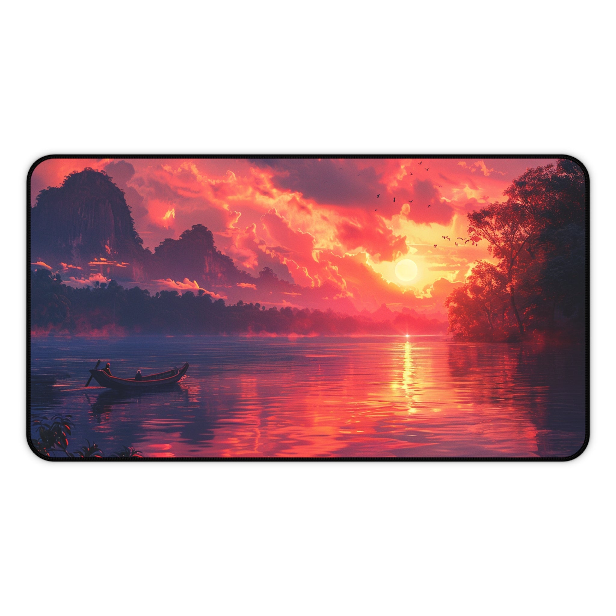 Mekong River Sunset Desk Mat