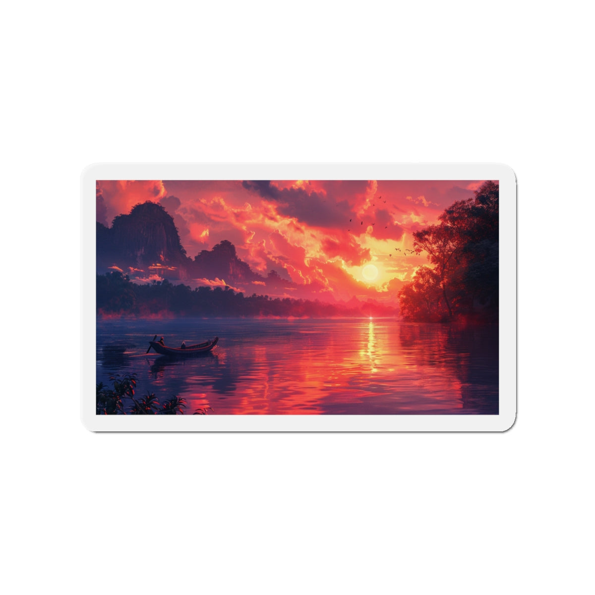 Mekong River Sunset Magnet