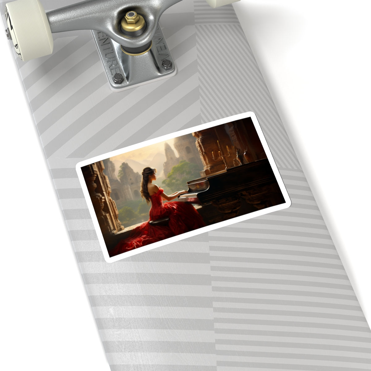 Melodic Reverie: Lady in Red Sticker