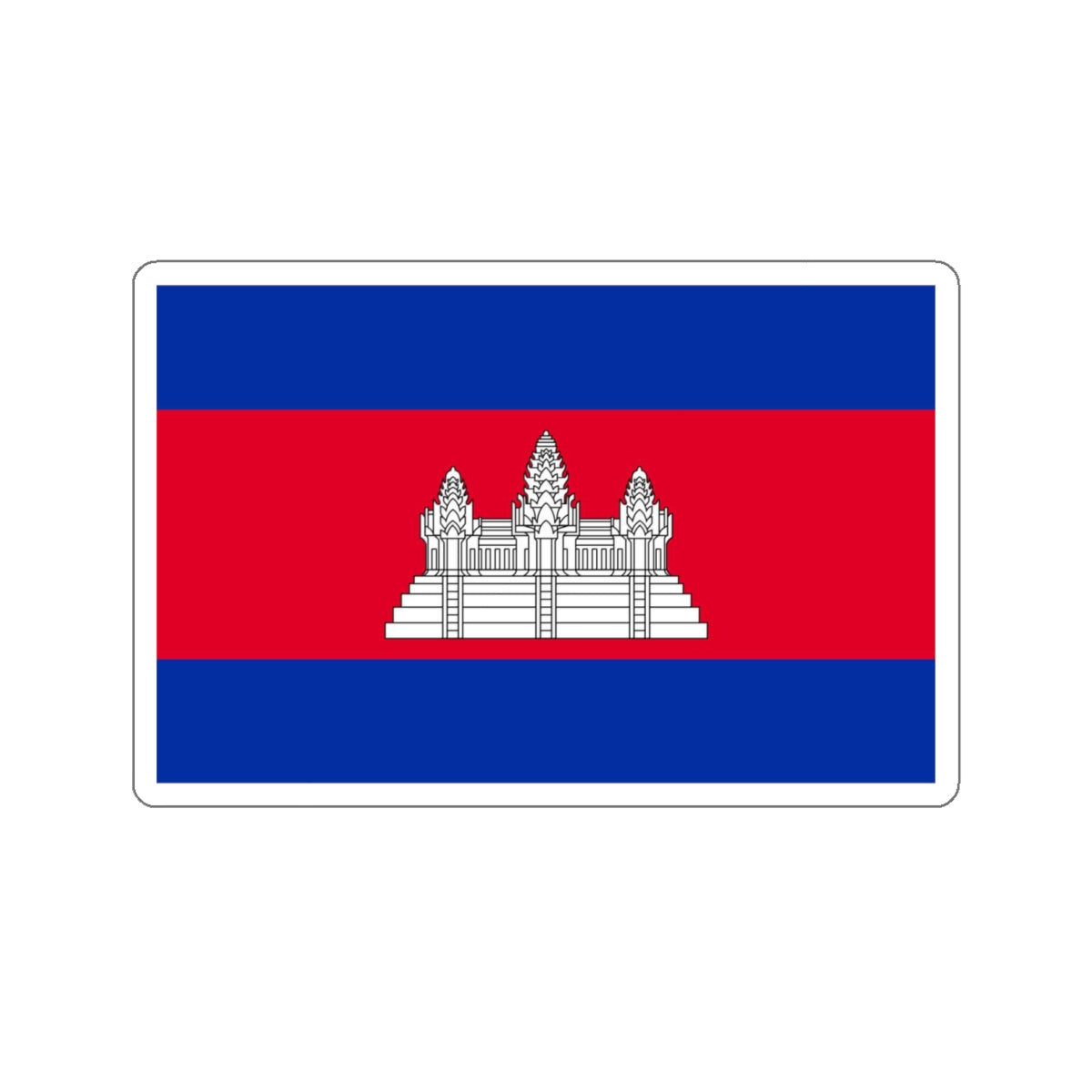Flag of Cambodia Sticker (Premium)