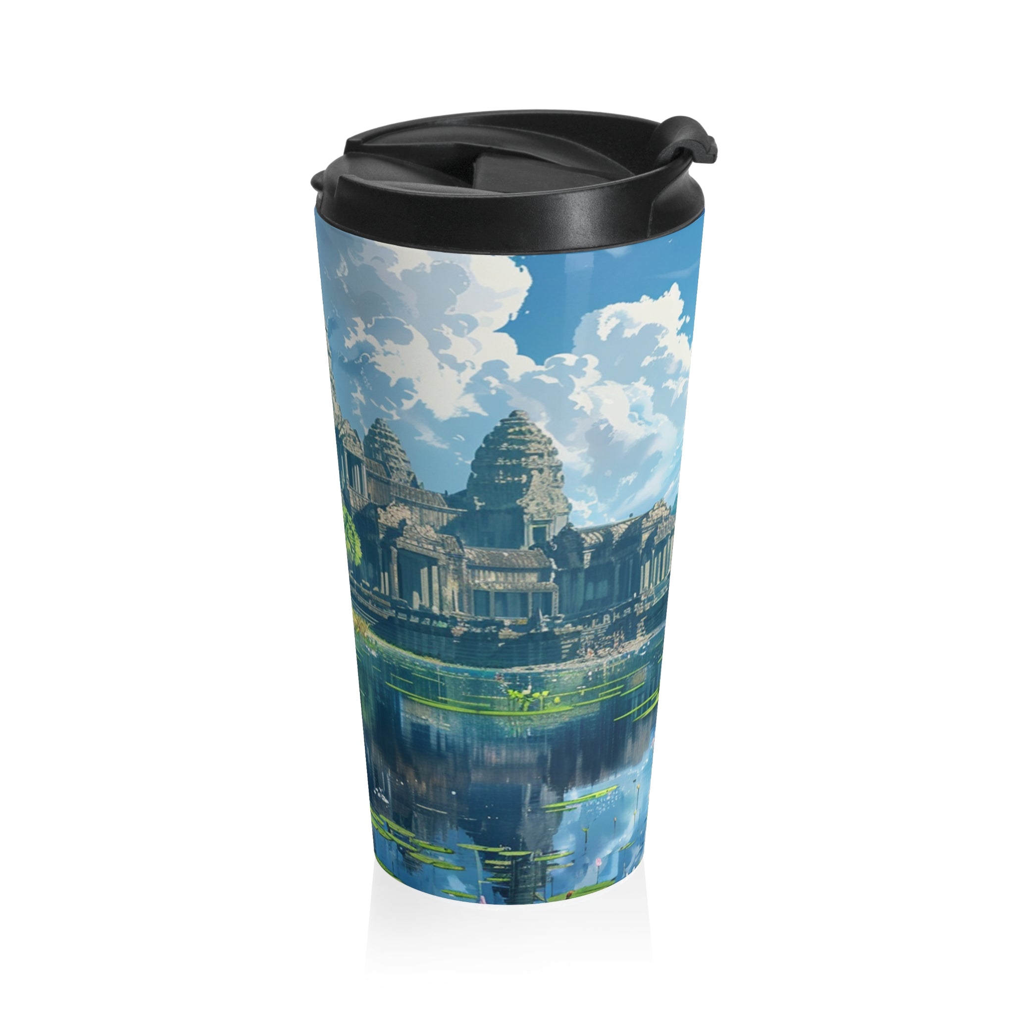 Daytime Serenity at Angkor Wat Travel Mug