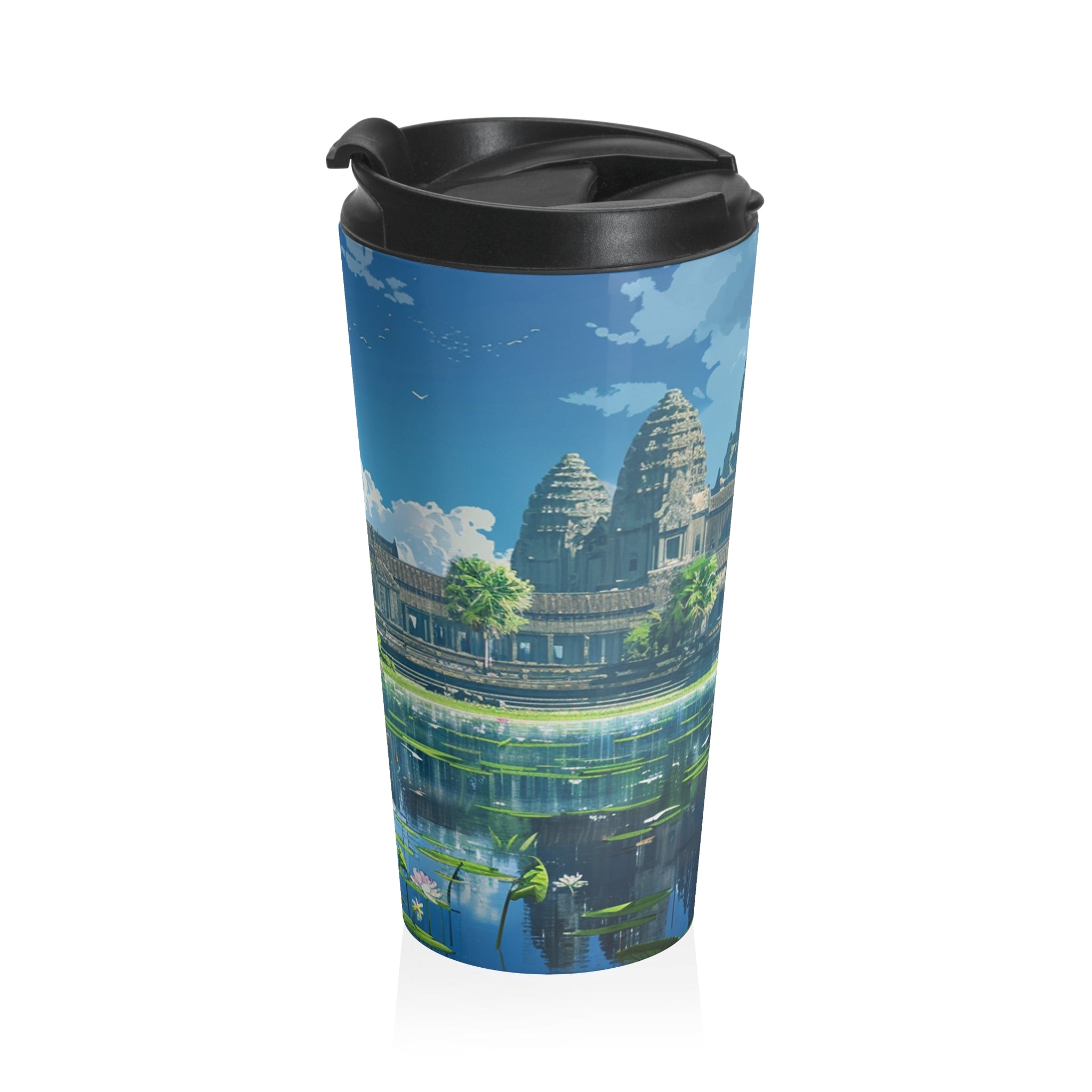 Daytime Serenity at Angkor Wat Travel Mug