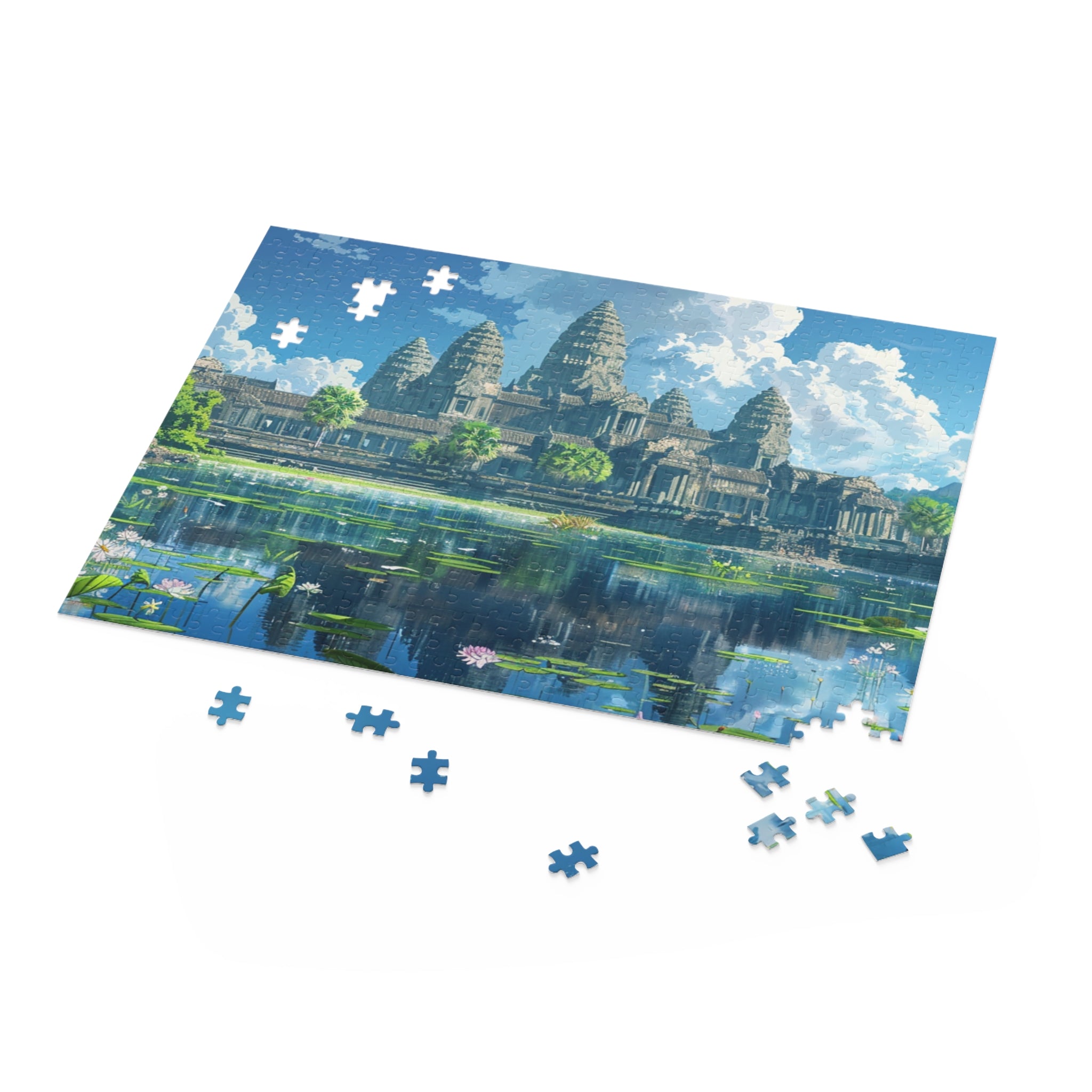 Daytime Serenity at Angkor Wat Puzzle