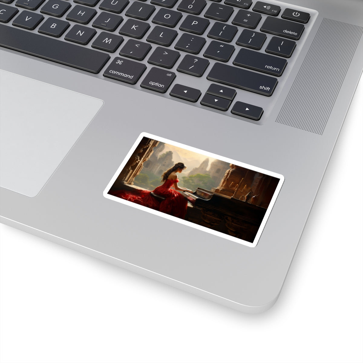 Melodic Reverie: Lady in Red Sticker