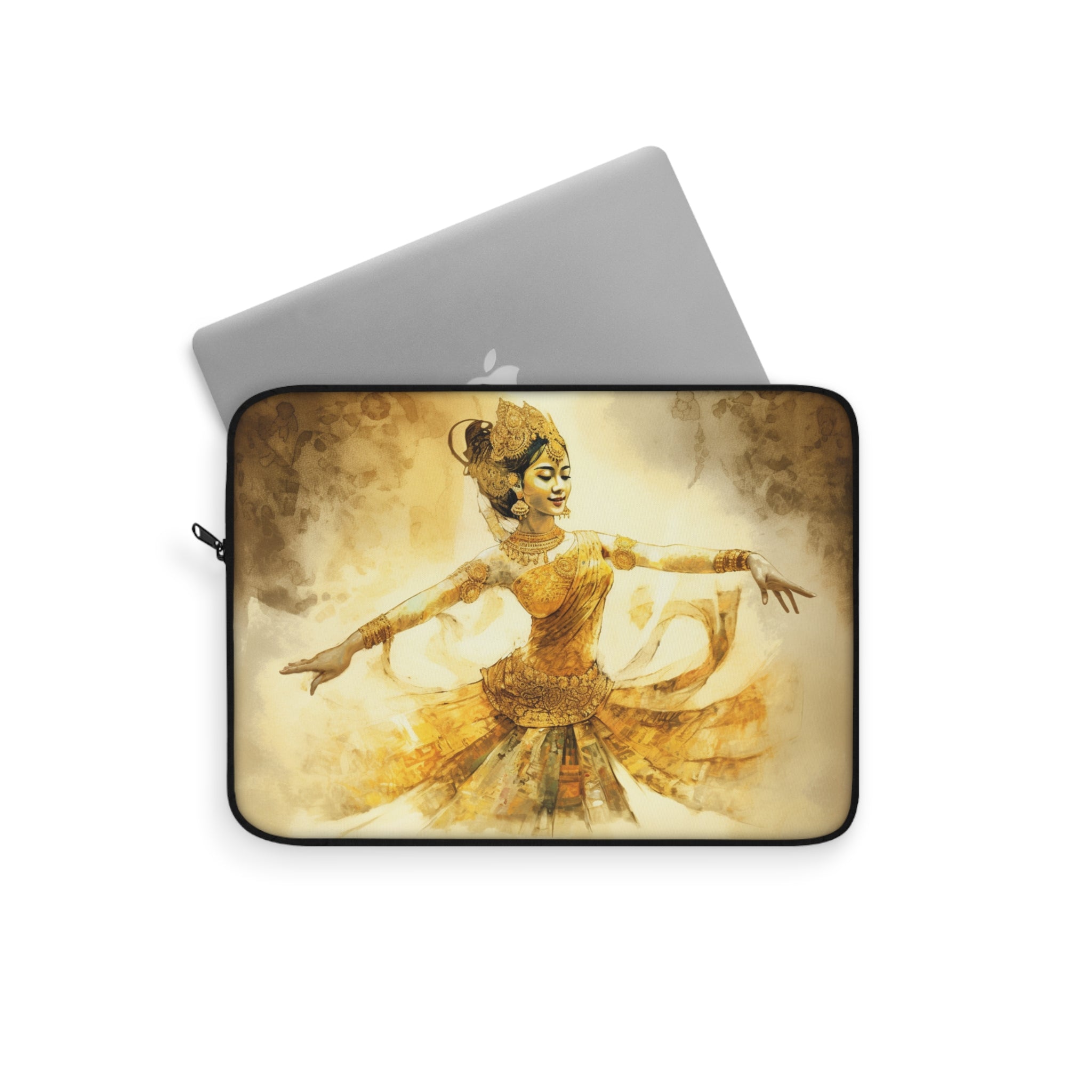 Golden Apsara Dancer Laptop Sleeve