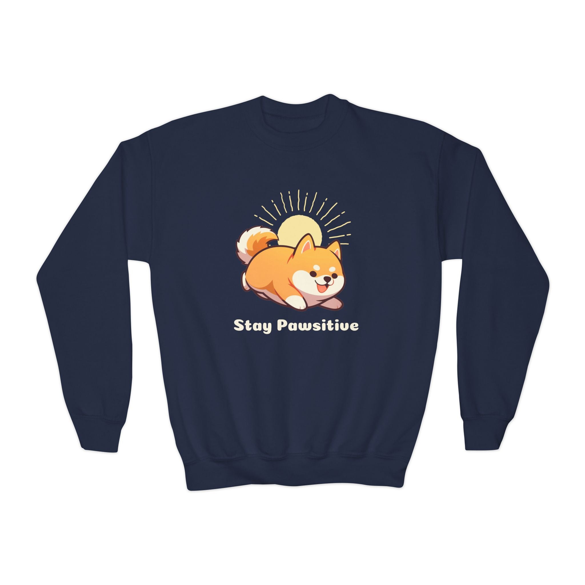 Stay Pawsitive - Youth Crewneck Sweatshirt