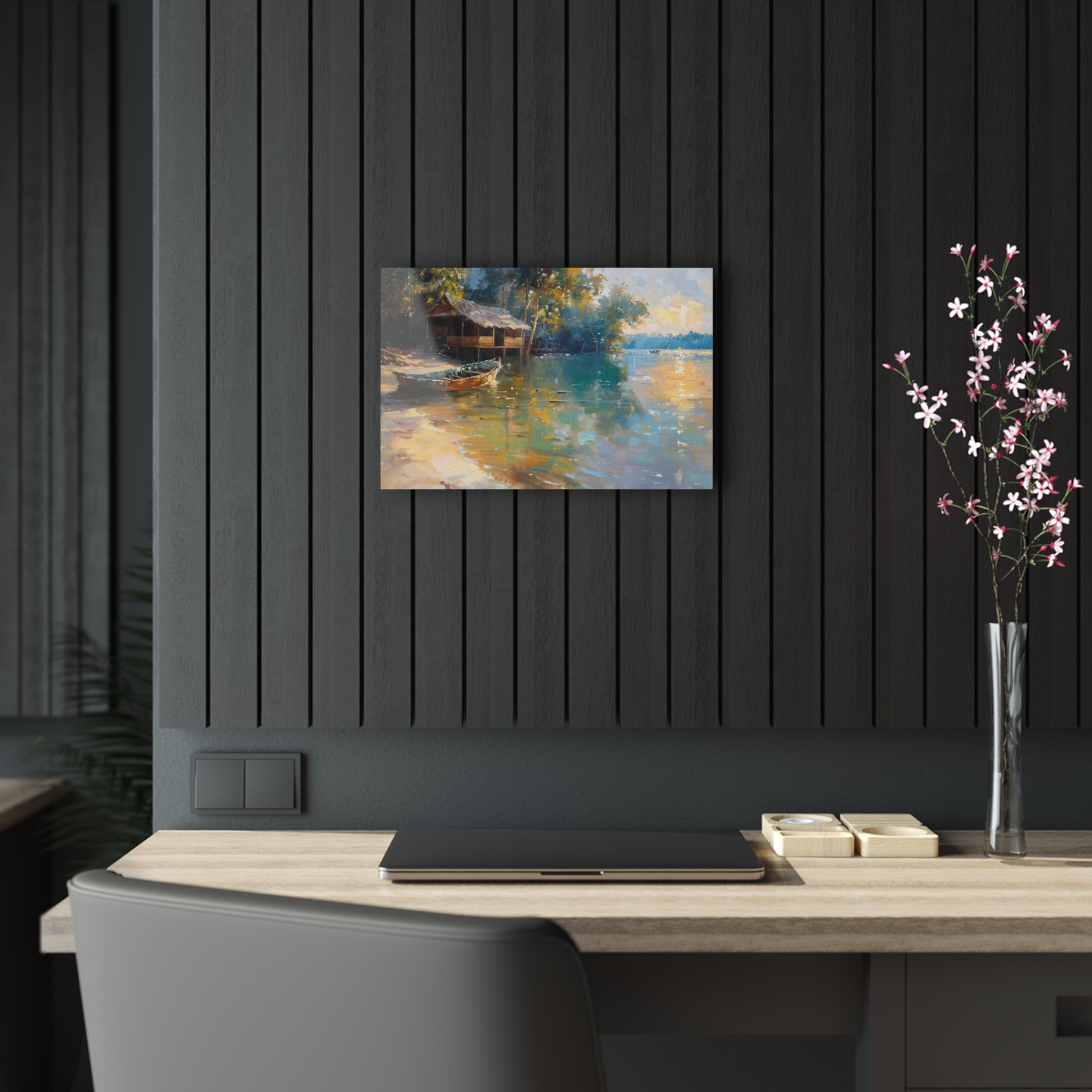 Fishing Village Tranquility Acrylic Print