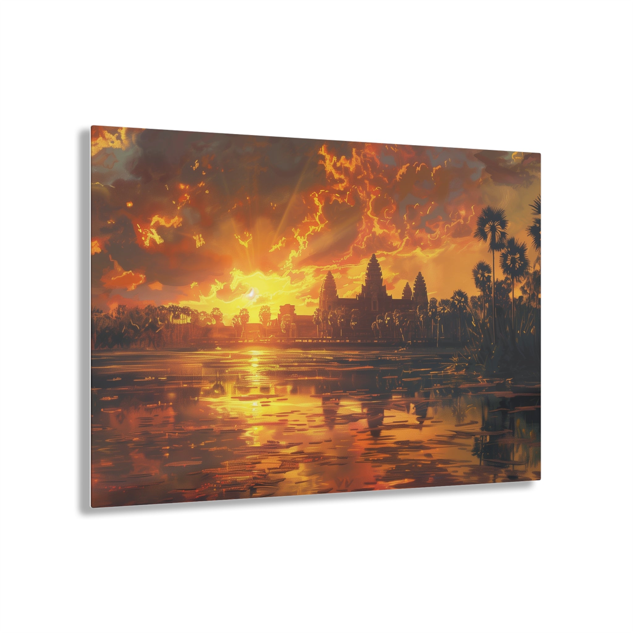 Golden Sunset at Angkor Wat Acrylic Print