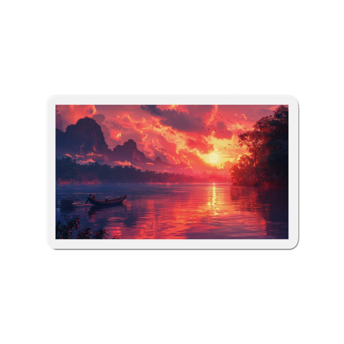Mekong River Sunset Magnet