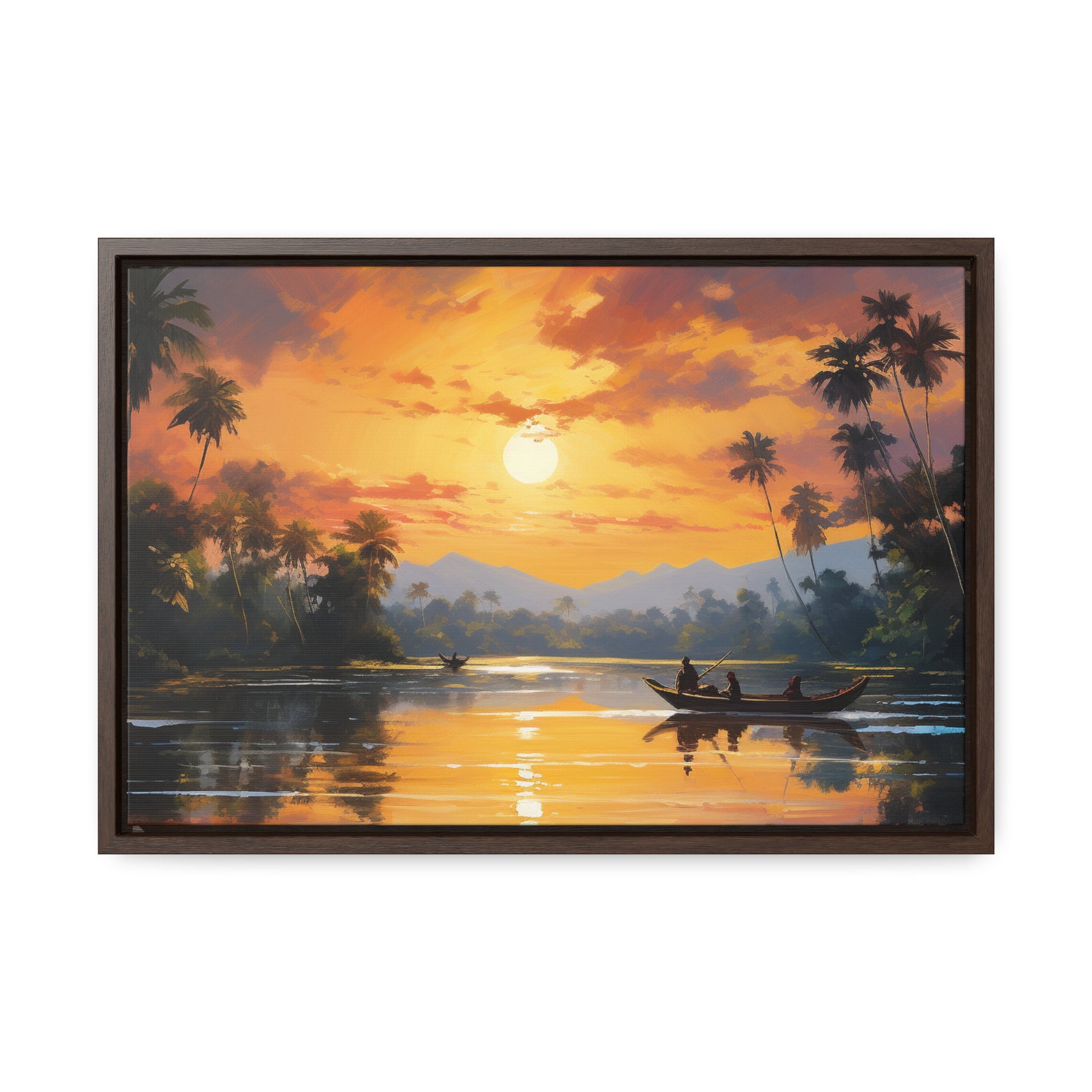 Mekong Sunset Serenity Canvas