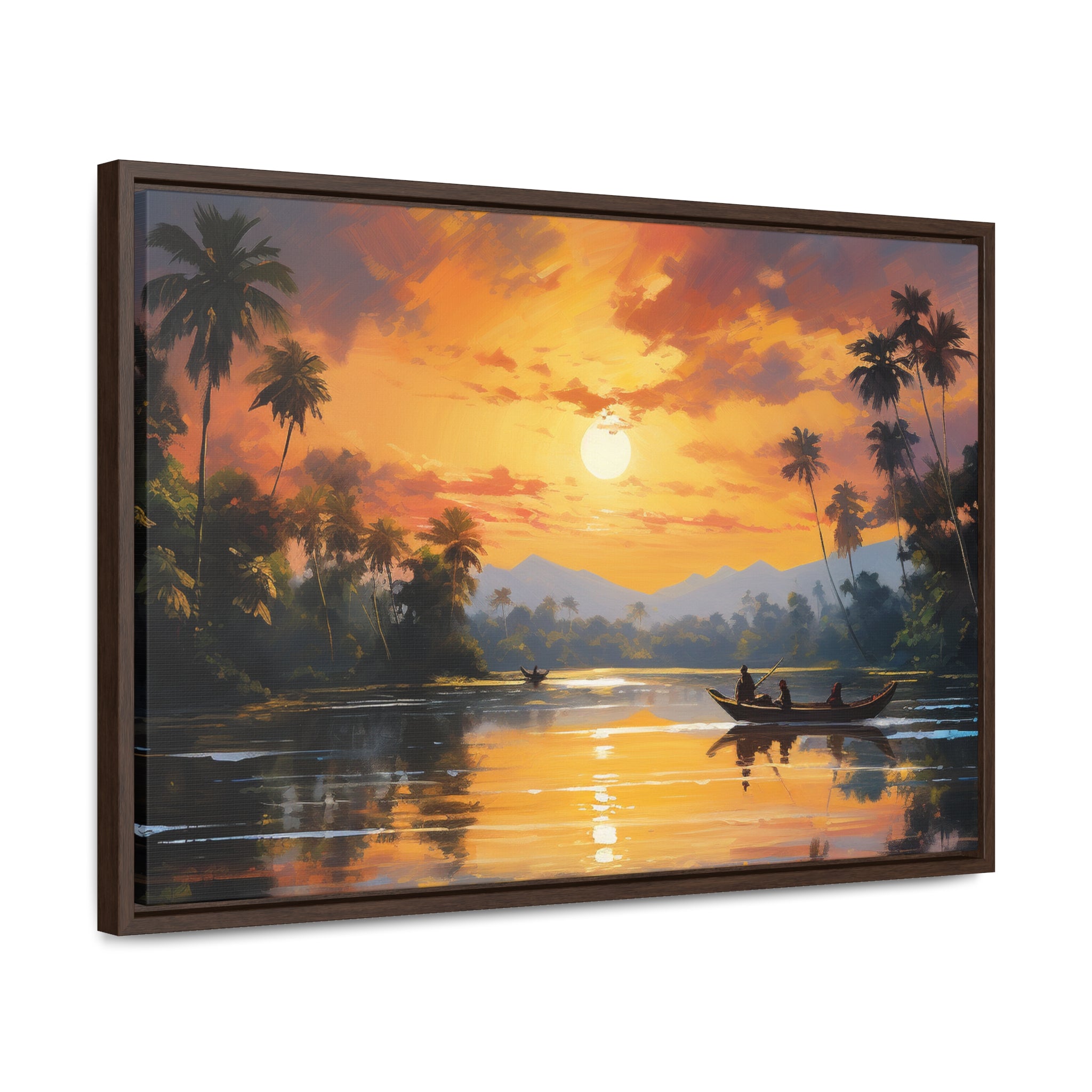 Mekong Sunset Serenity Canvas