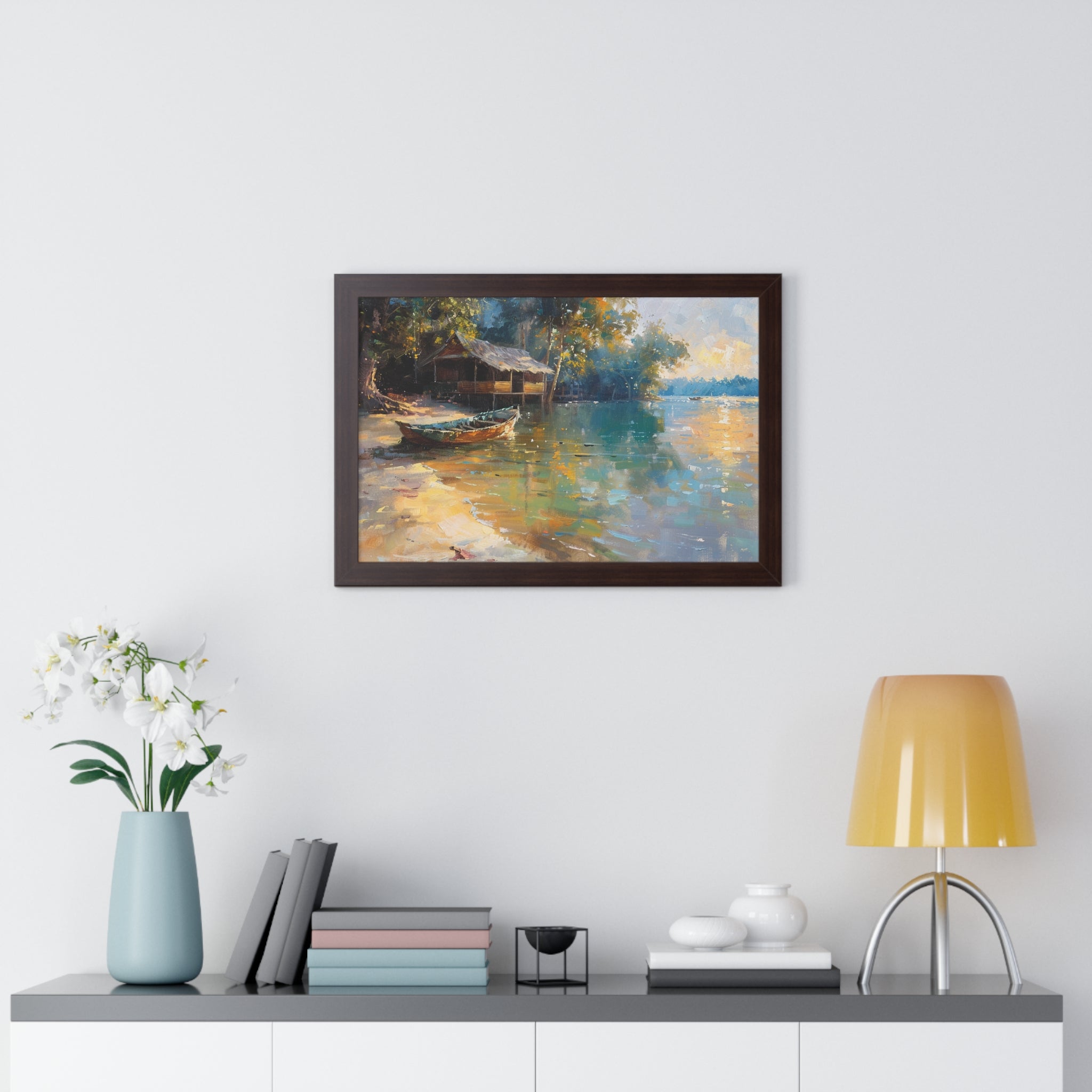 Fishing Village Framed Poster