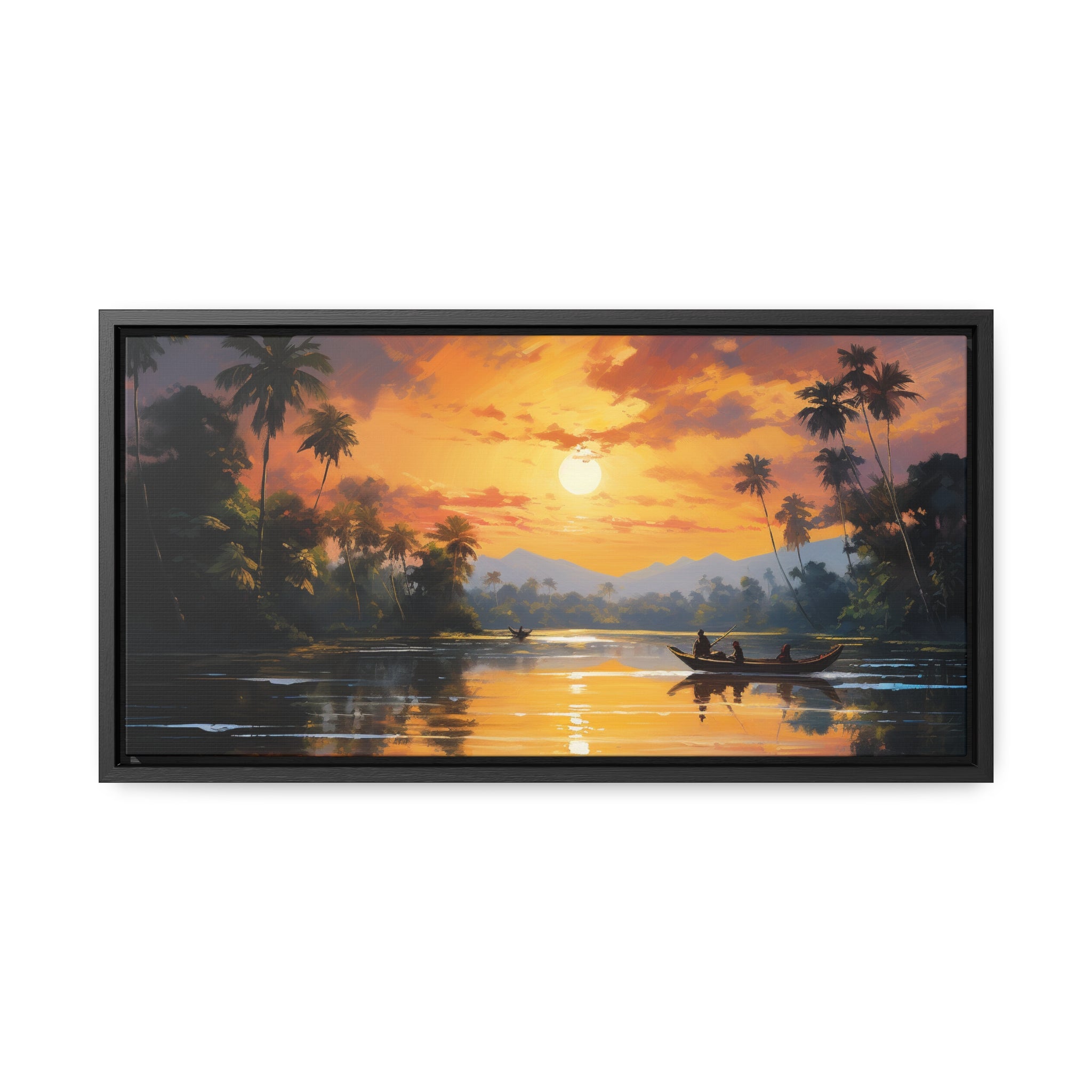 Mekong Sunset Serenity Canvas