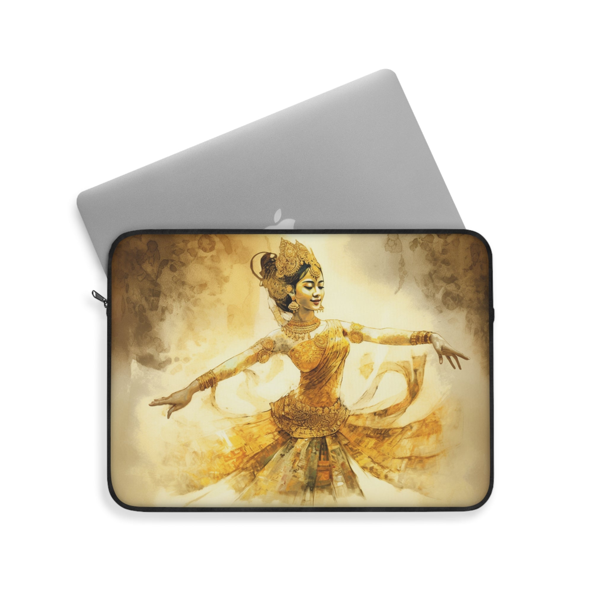 Golden Apsara Dancer Laptop Sleeve