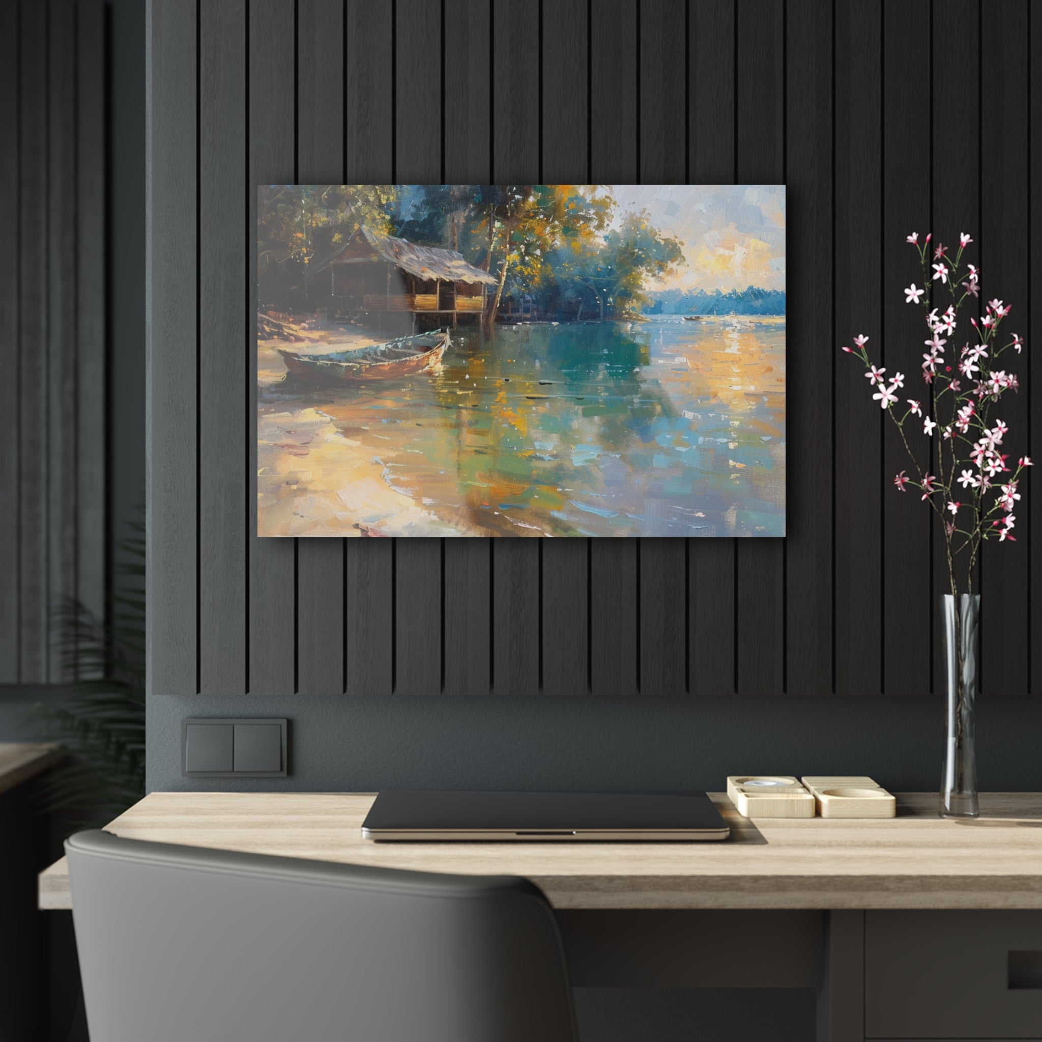 Fishing Village Tranquility Acrylic Print