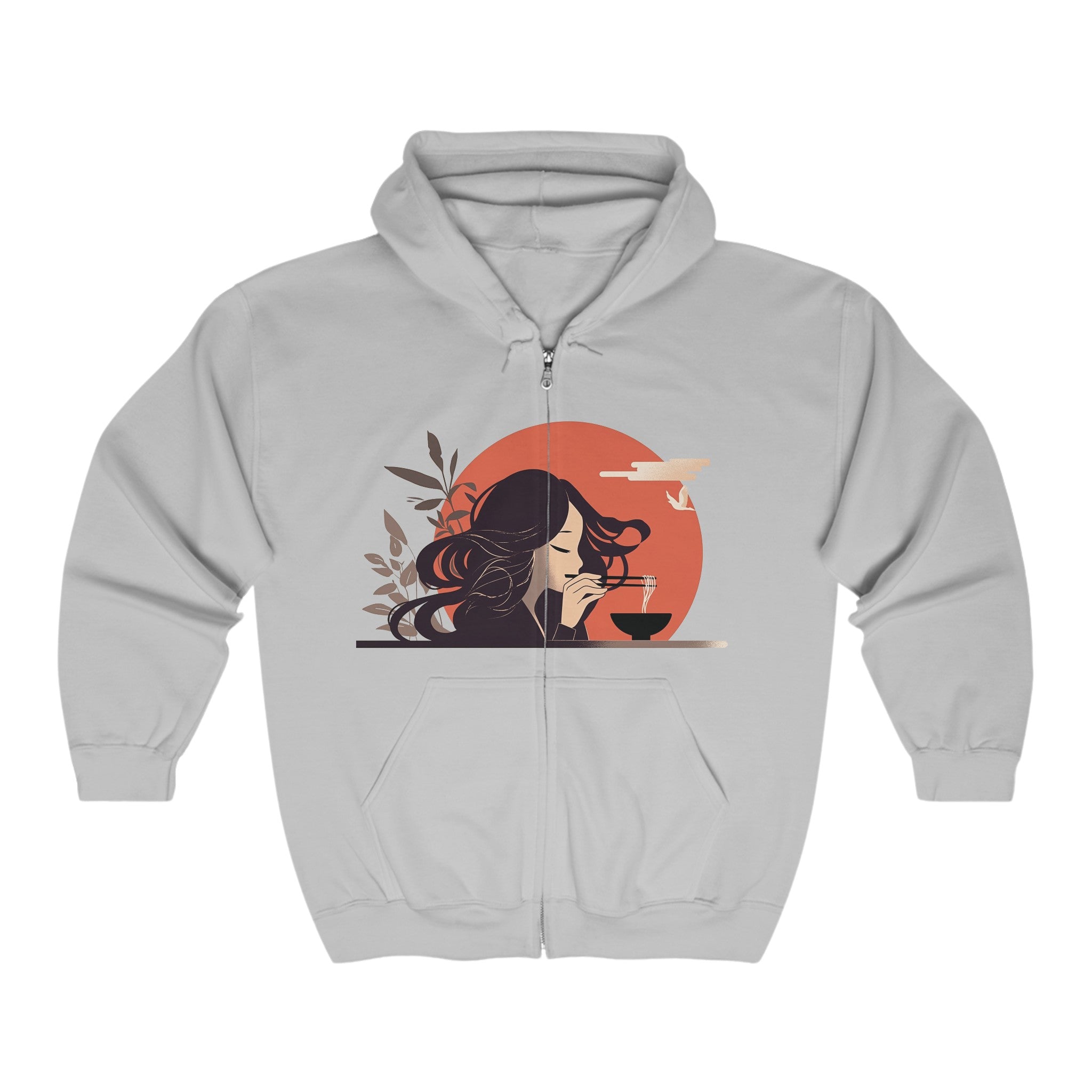 Keep Calm and Eat Noodles - Full Zip Hooded Sweatshirt