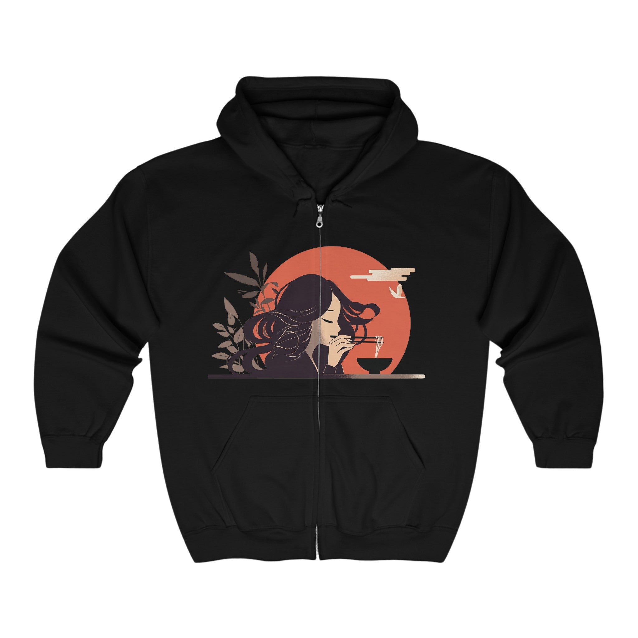 Keep Calm and Eat Noodles - Full Zip Hooded Sweatshirt