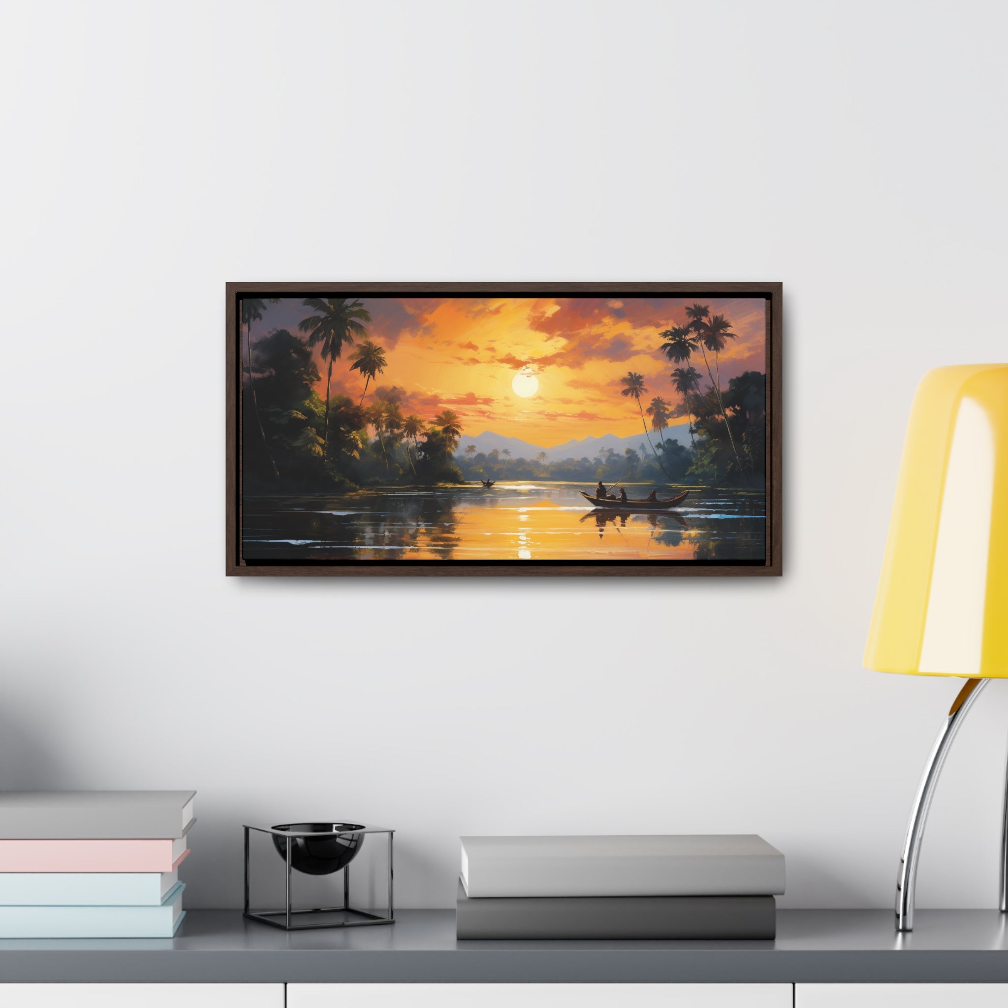 Mekong Sunset Serenity Canvas