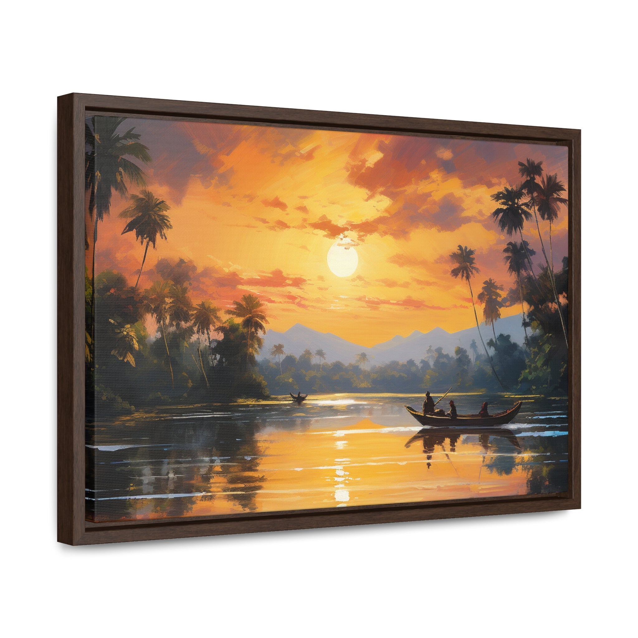 Mekong Sunset Serenity Canvas