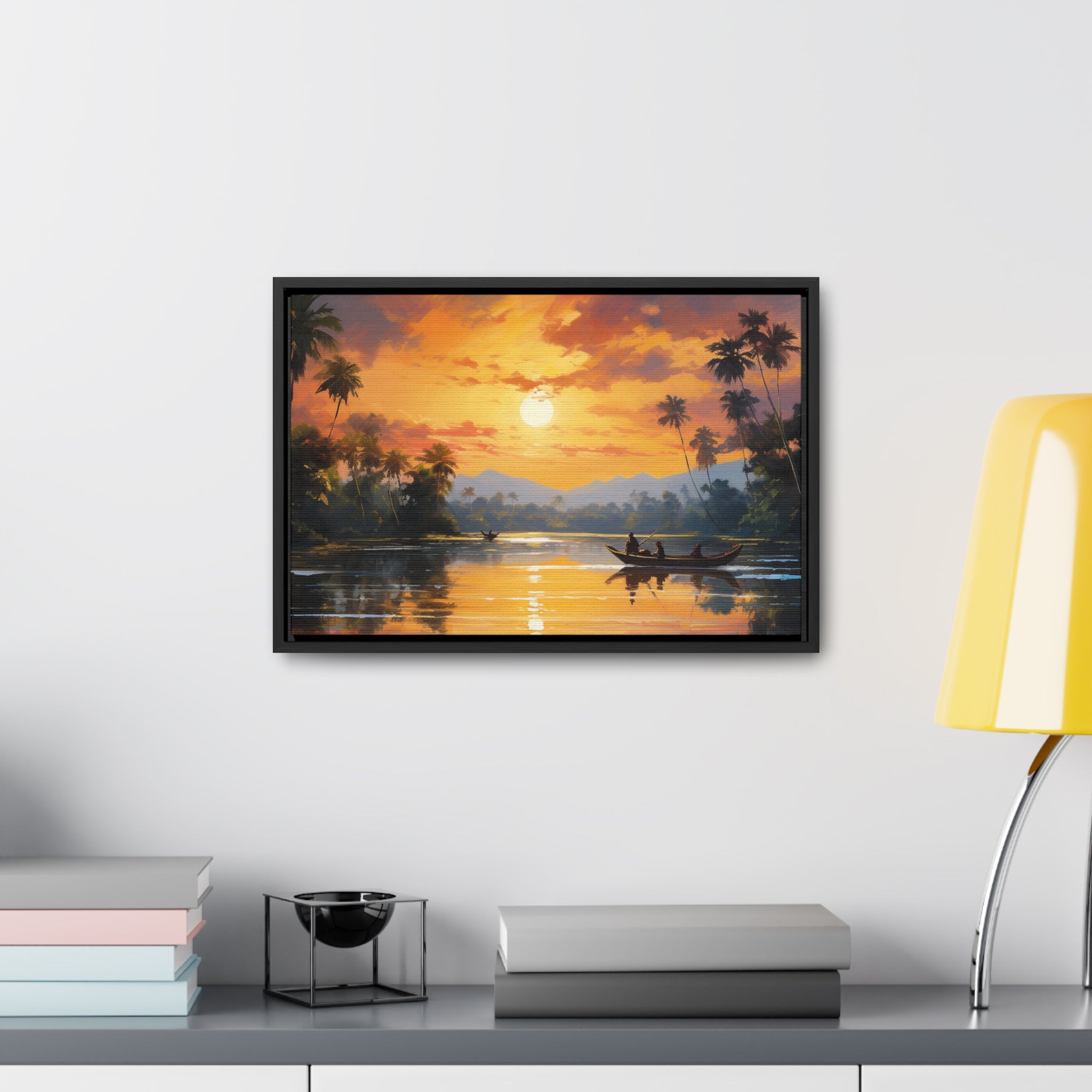 Mekong Sunset Serenity Canvas