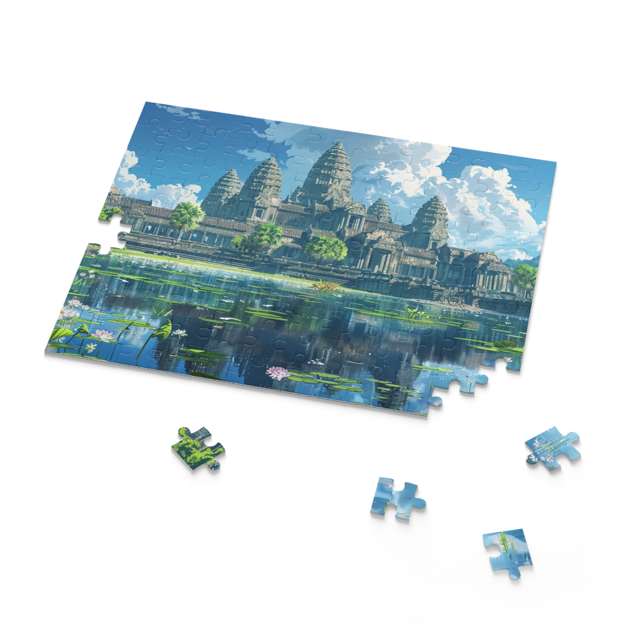 Daytime Serenity at Angkor Wat Puzzle