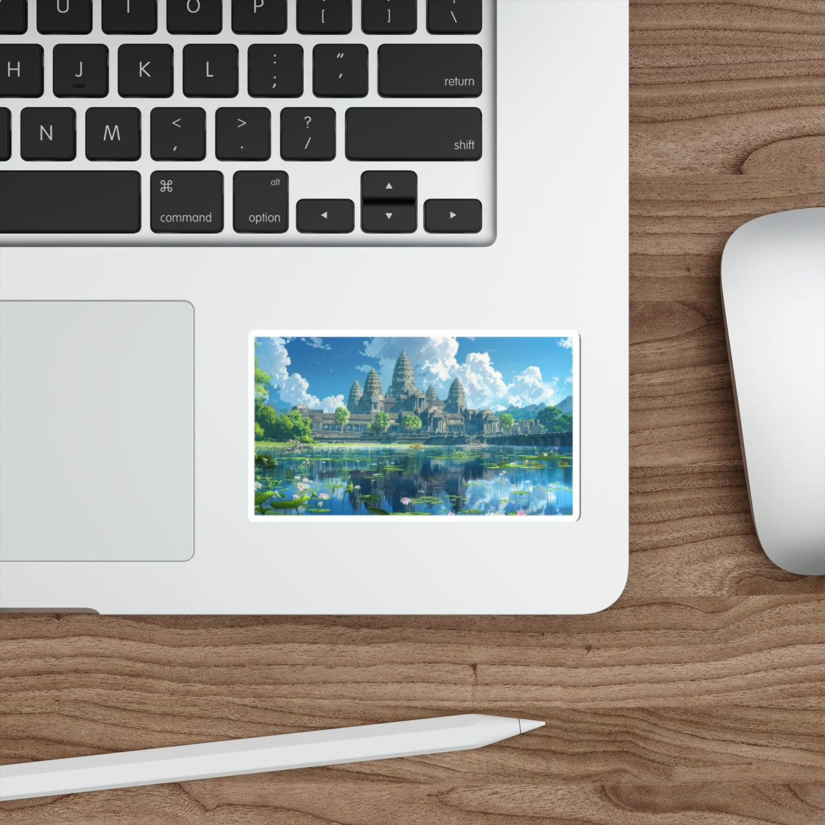 Daytime Serenity at Angkor Wat Sticker (Premium)