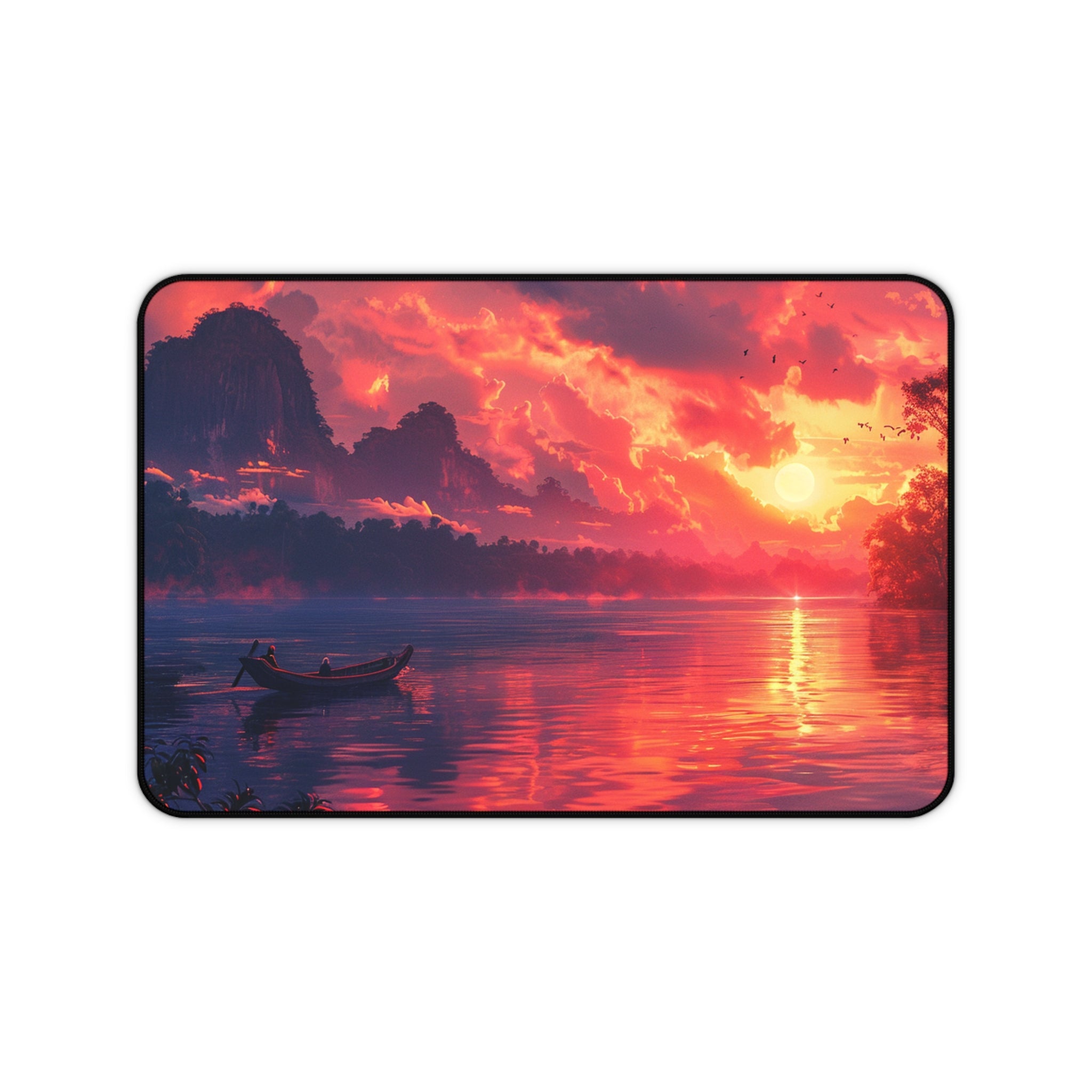 Mekong River Sunset Desk Mat