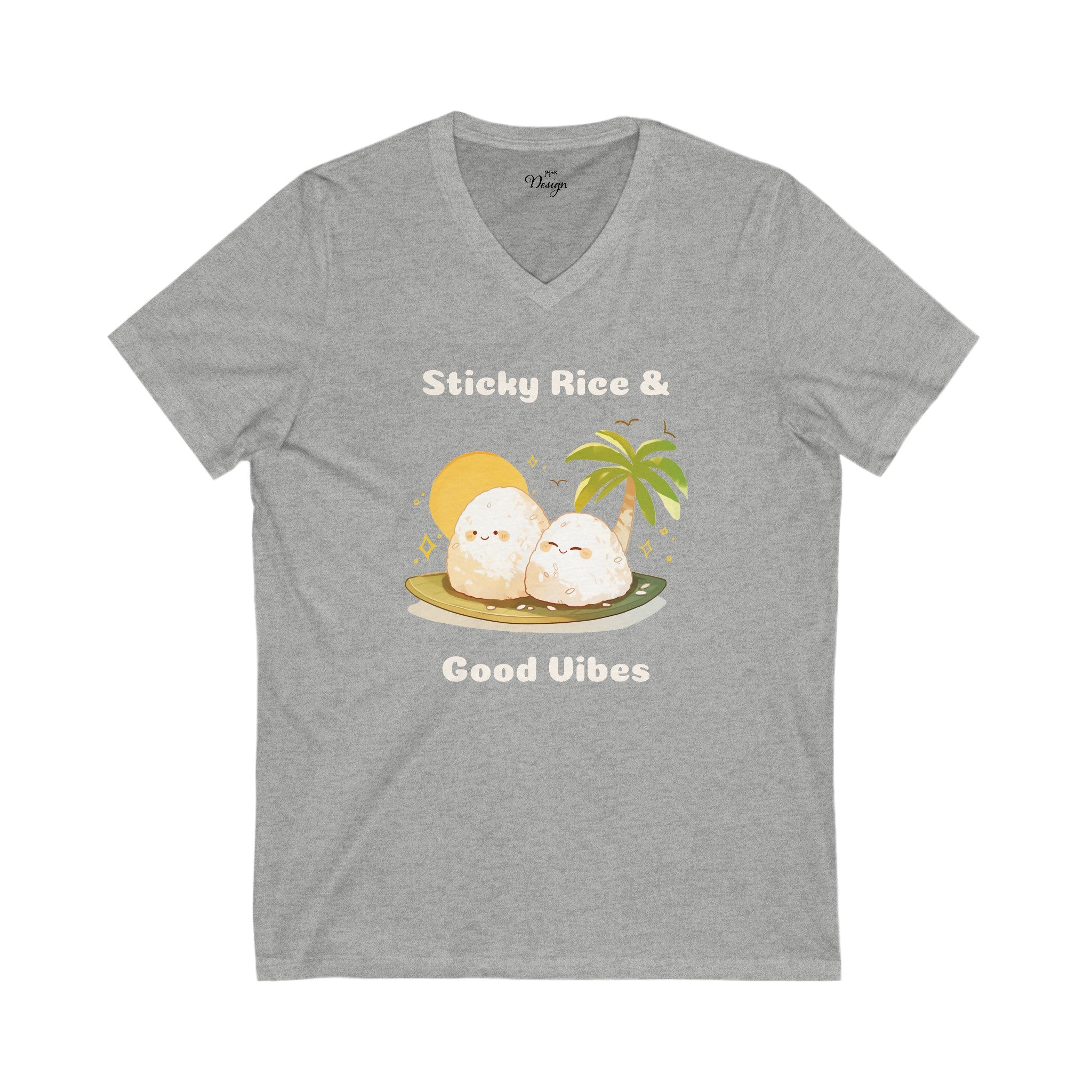 Sticky Rice & Good Vibes - Women's V-Neck Tee