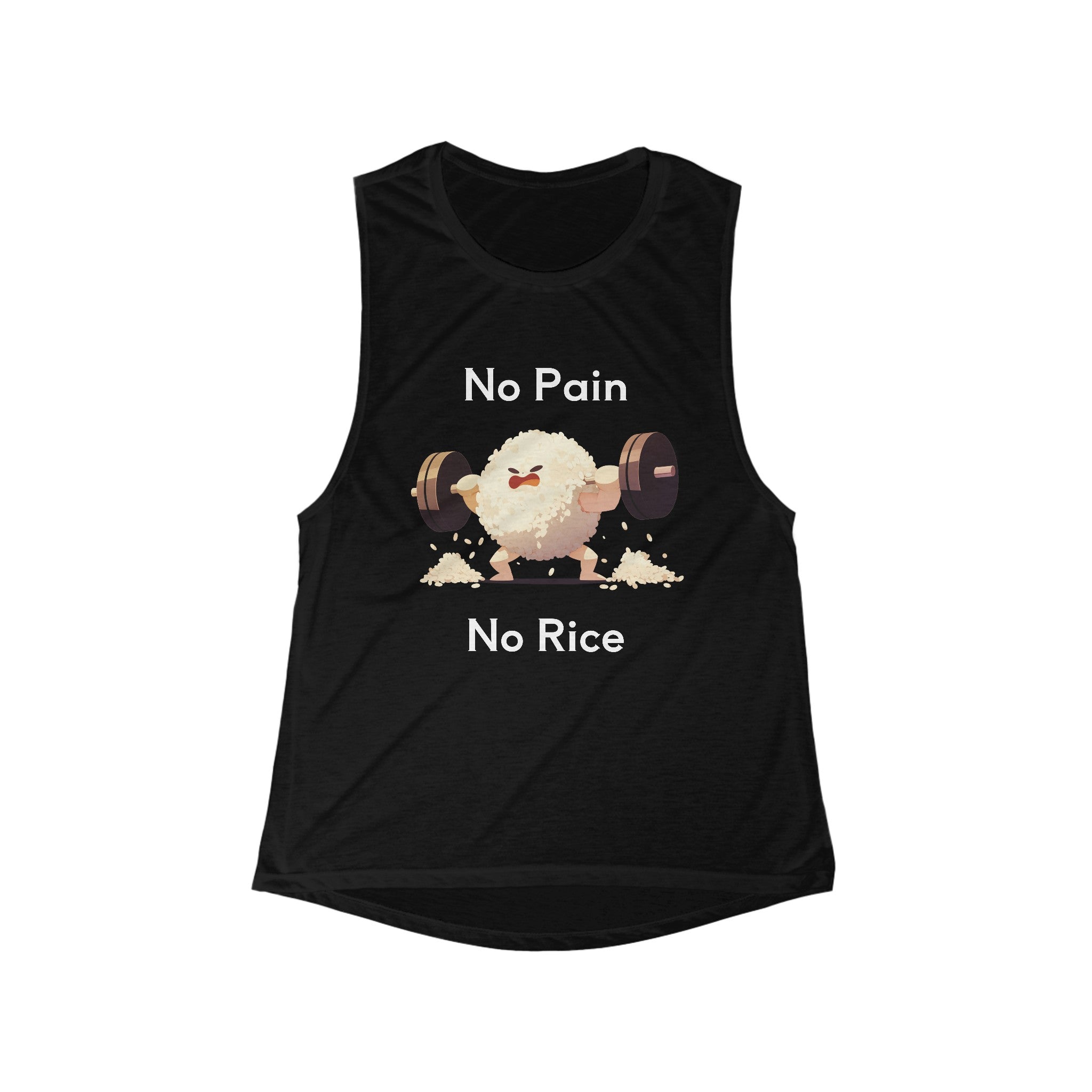 No Pain, No Rice - Women's Flowy Tank Top