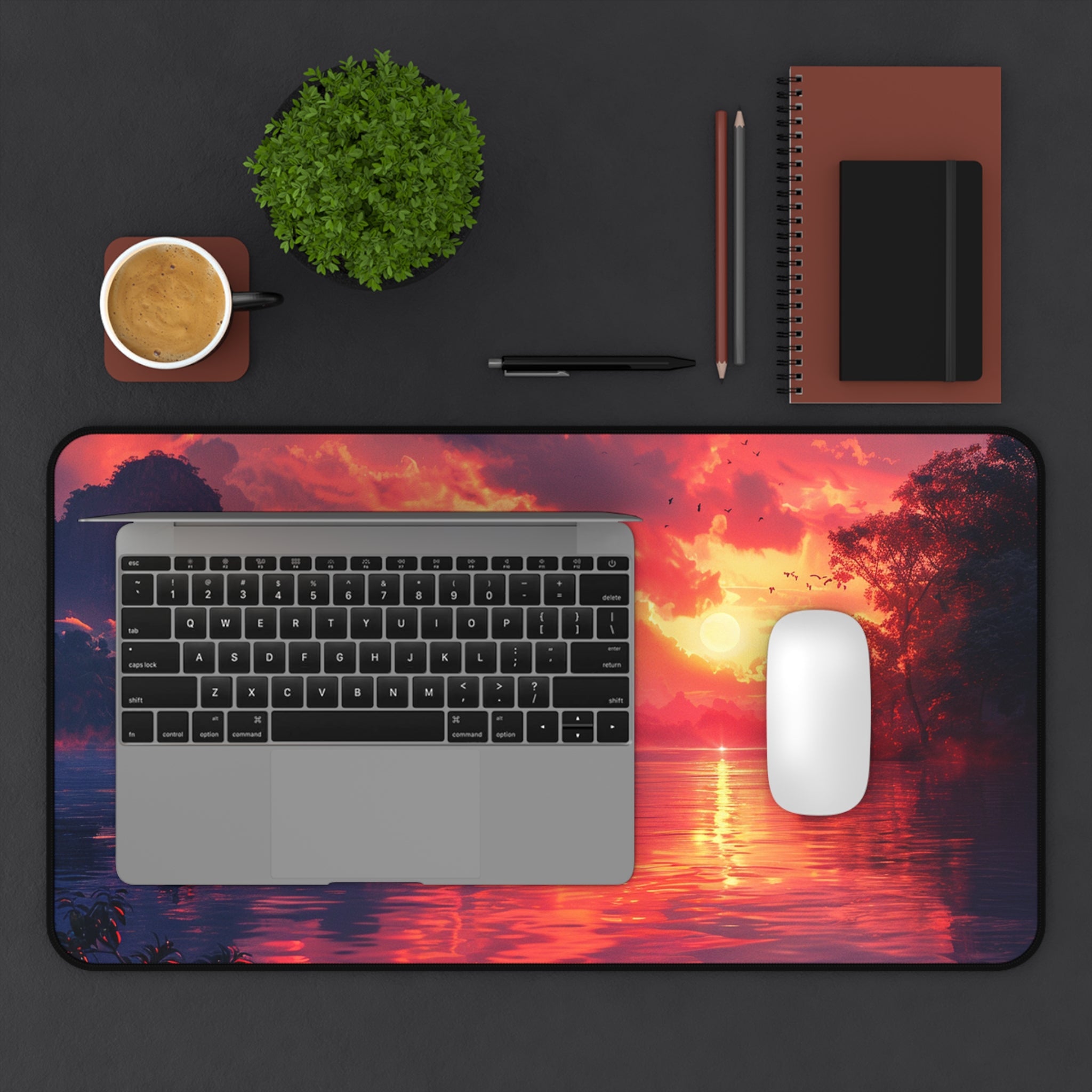 Mekong River Sunset Desk Mat