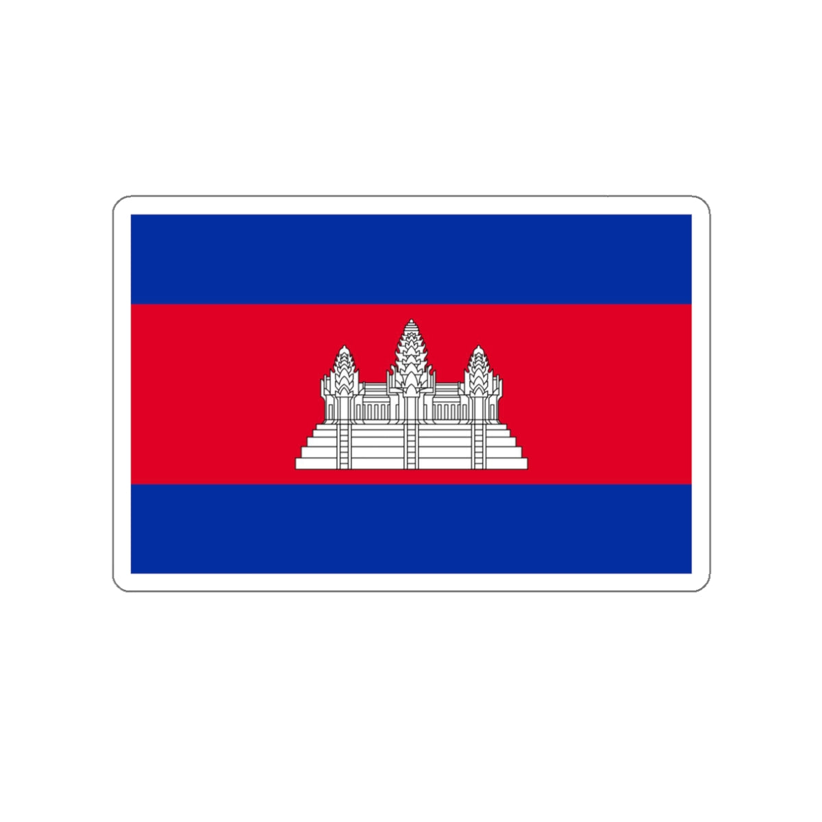 Flag of Cambodia Sticker (Premium)